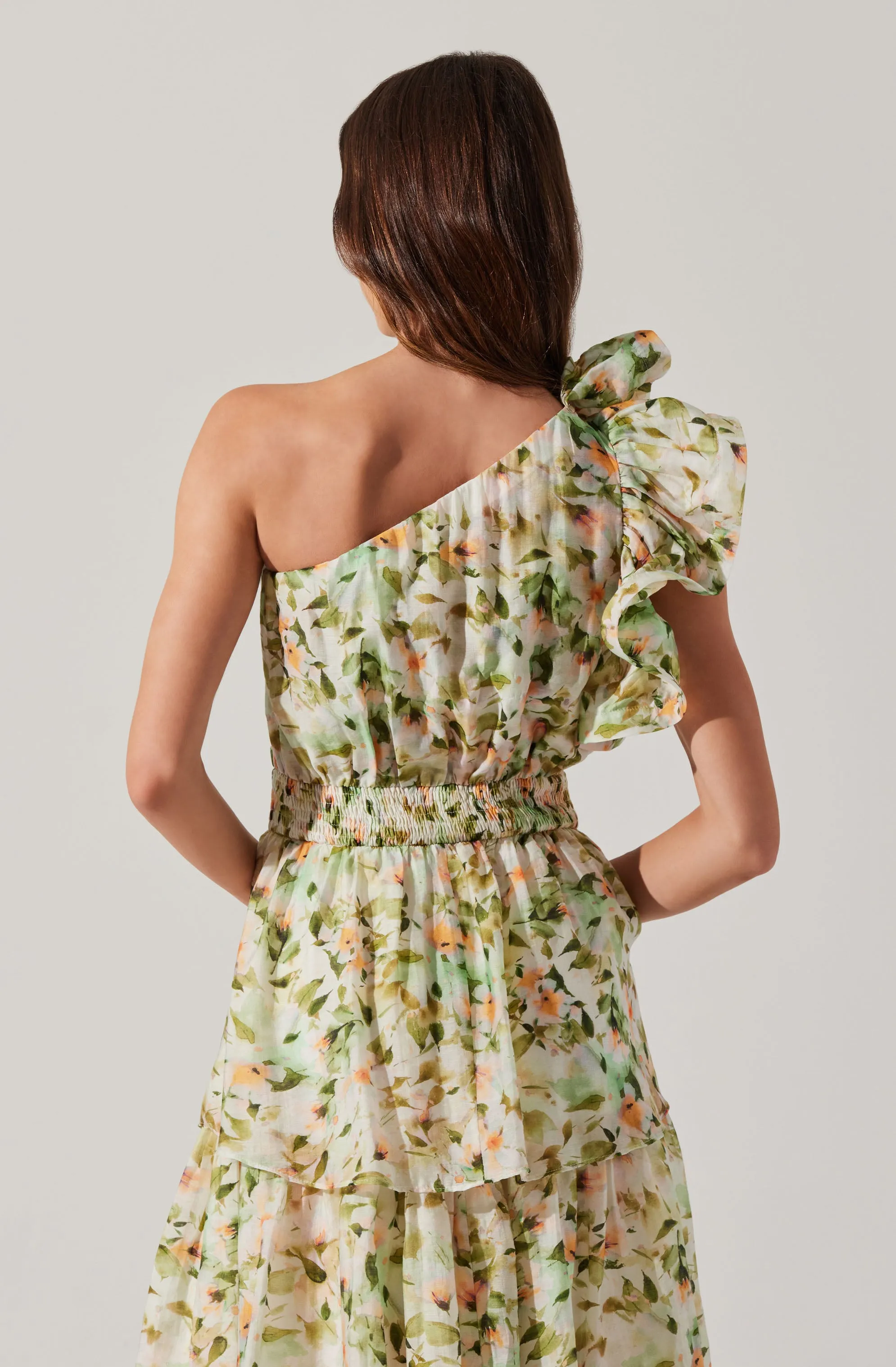 Imelda One Shoulder Floral Maxi Dress sold by Astr product image thumbnail 4