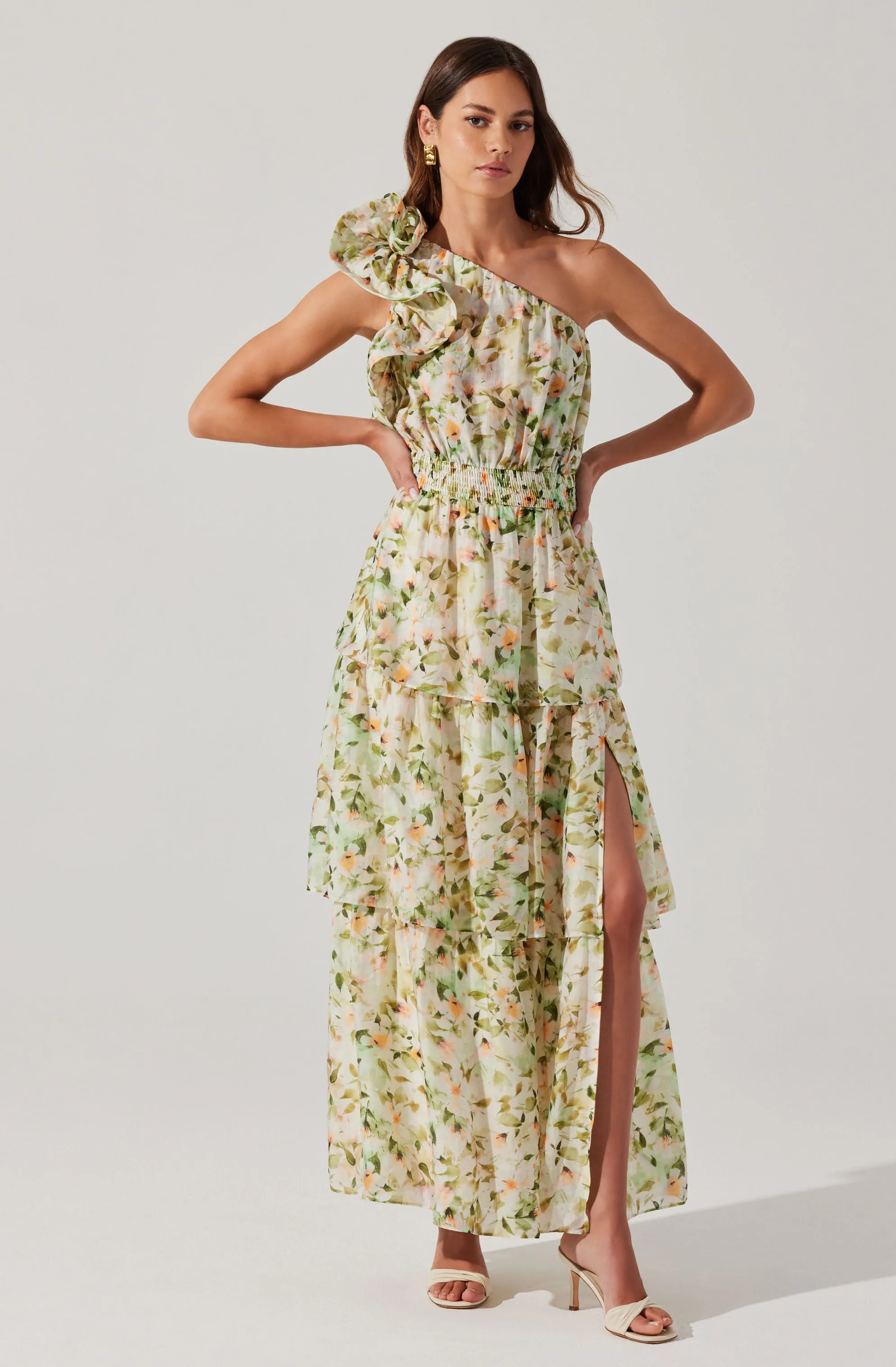 Imelda One Shoulder Floral Maxi Dress sold by Astr product image thumbnail 3