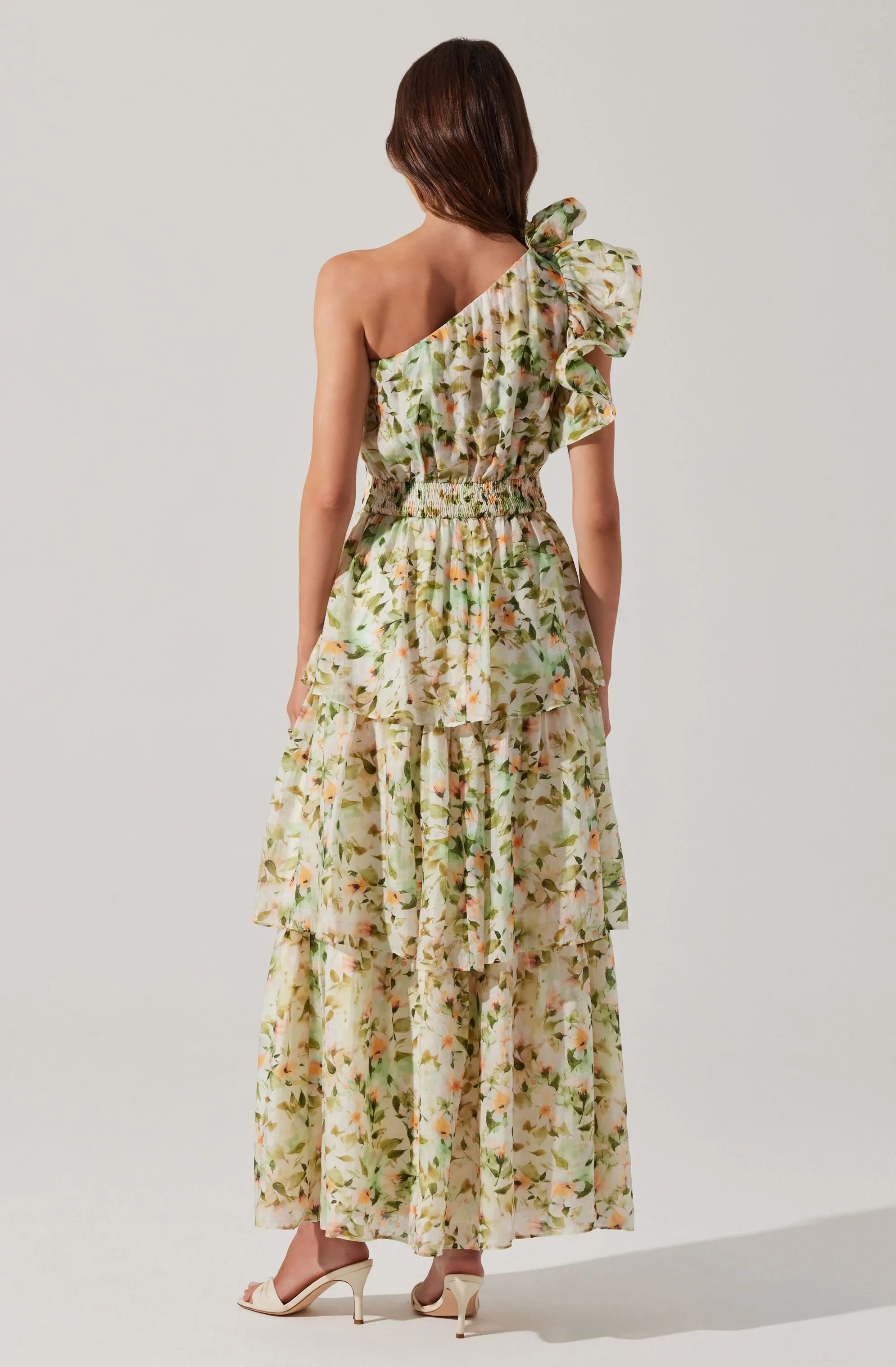 Imelda One Shoulder Floral Maxi Dress sold by Astr product image thumbnail 5