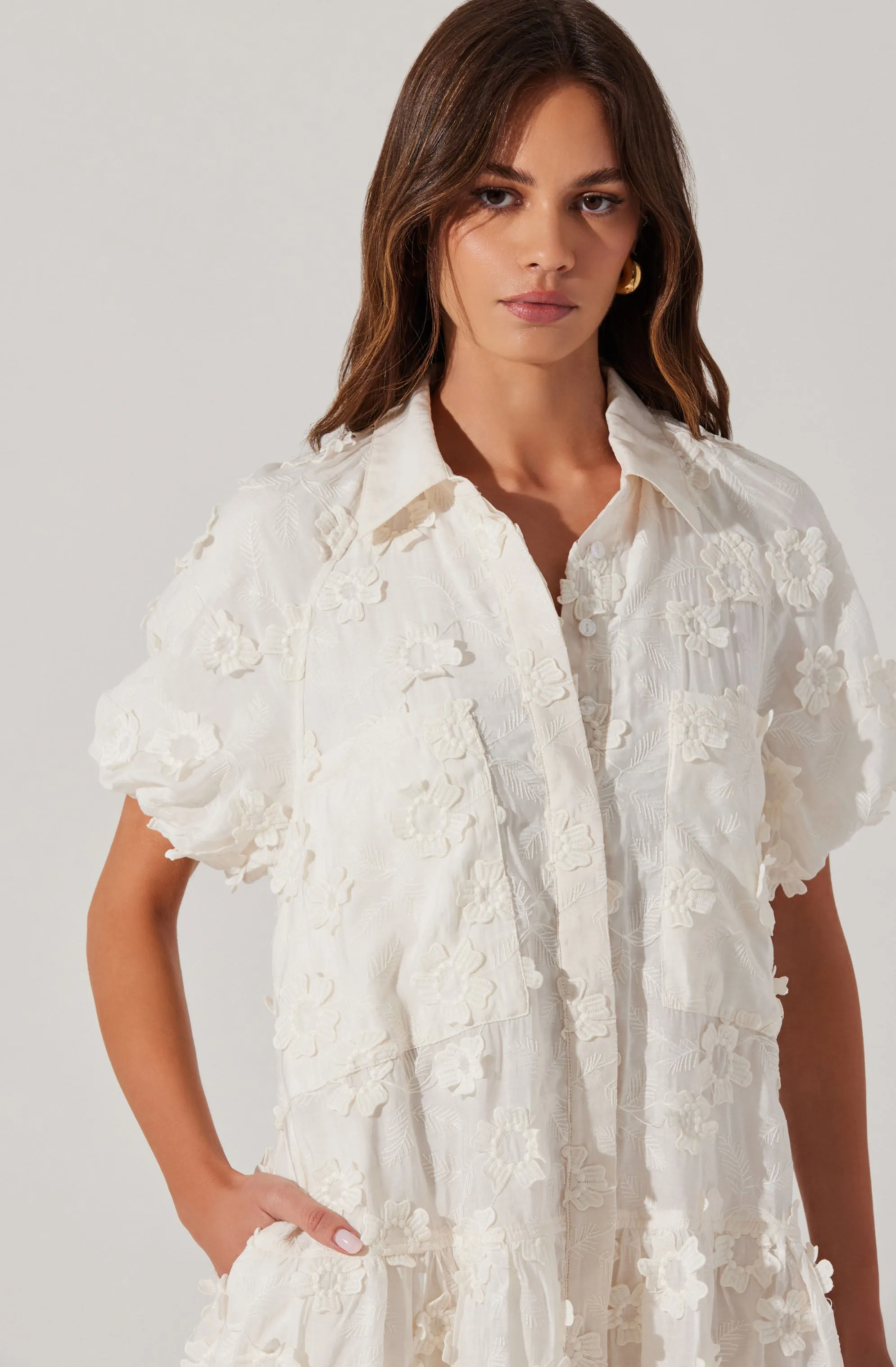 Aihara Floral Appliqué Dress sold by Astr product image thumbnail 3