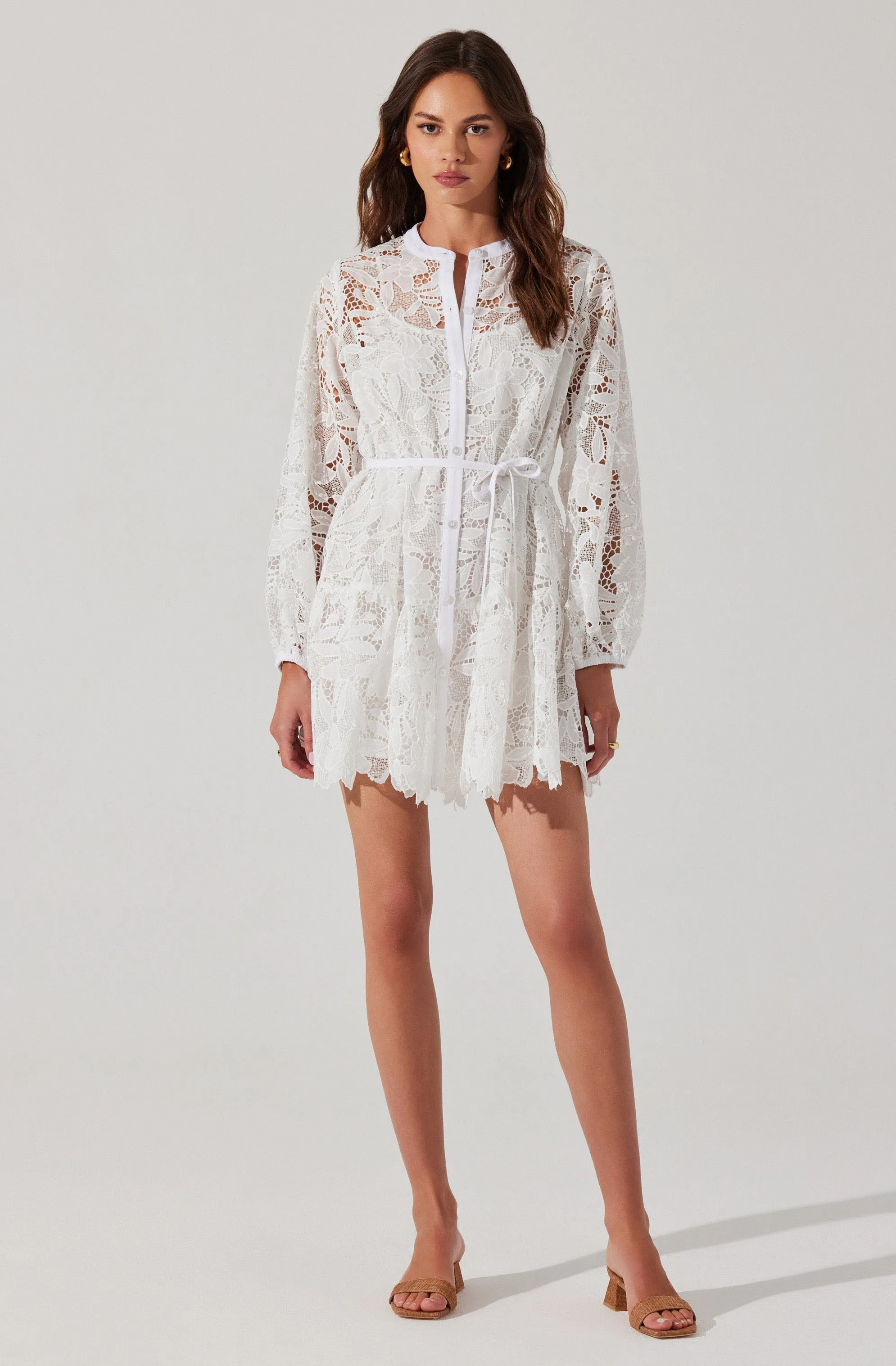 Celie Crochet Lace Mini Dress sold by Astr
