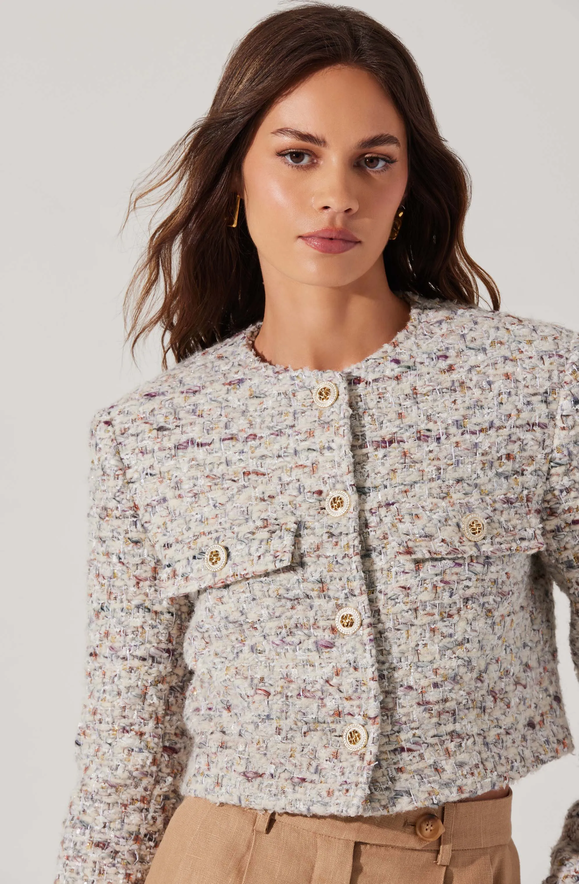 Covina Cropped Tweed Jacket sold by Astr product image thumbnail 3