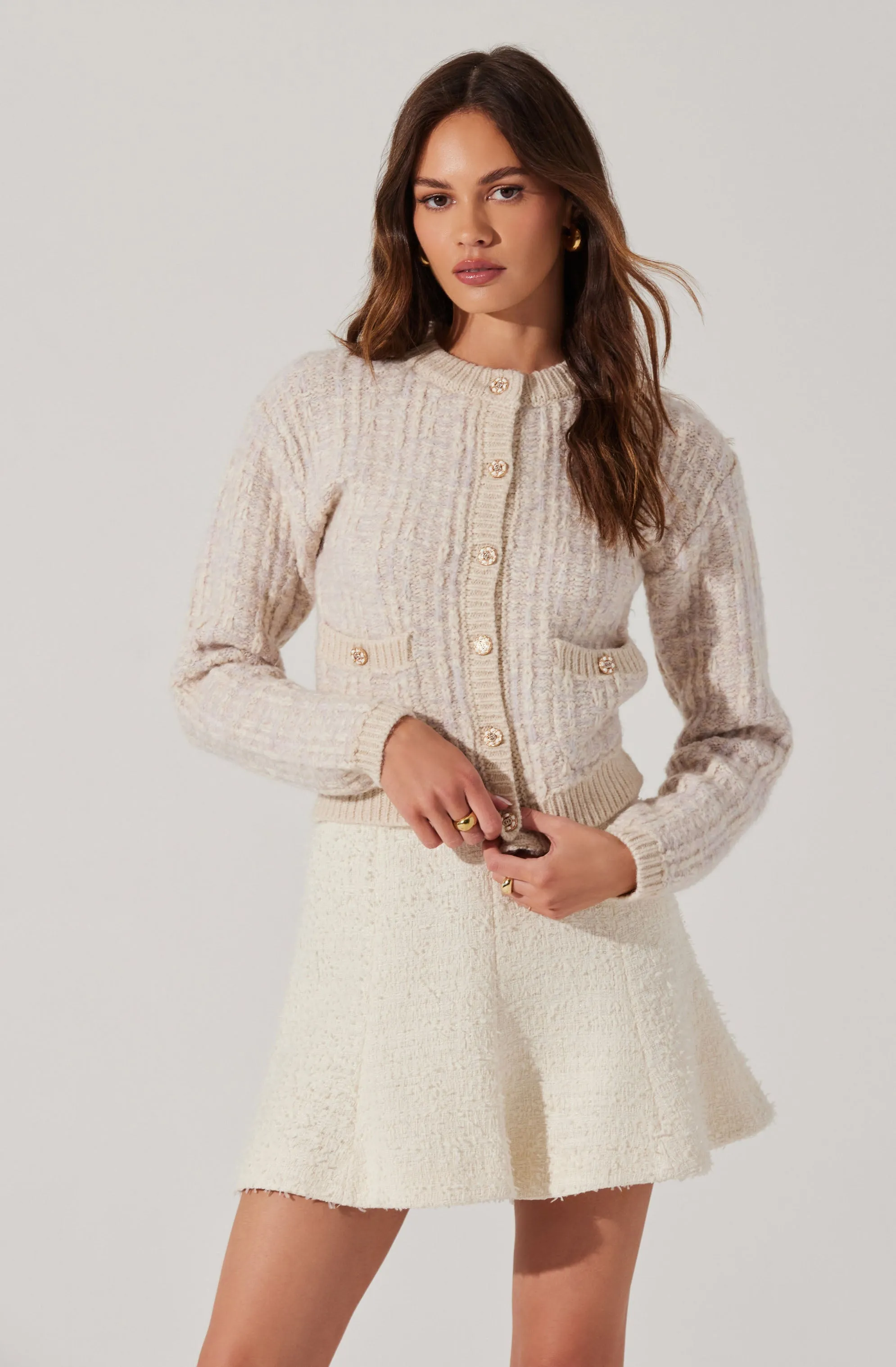 Leyla Contrast Trim Cardigan sold by Astr product image thumbnail 3