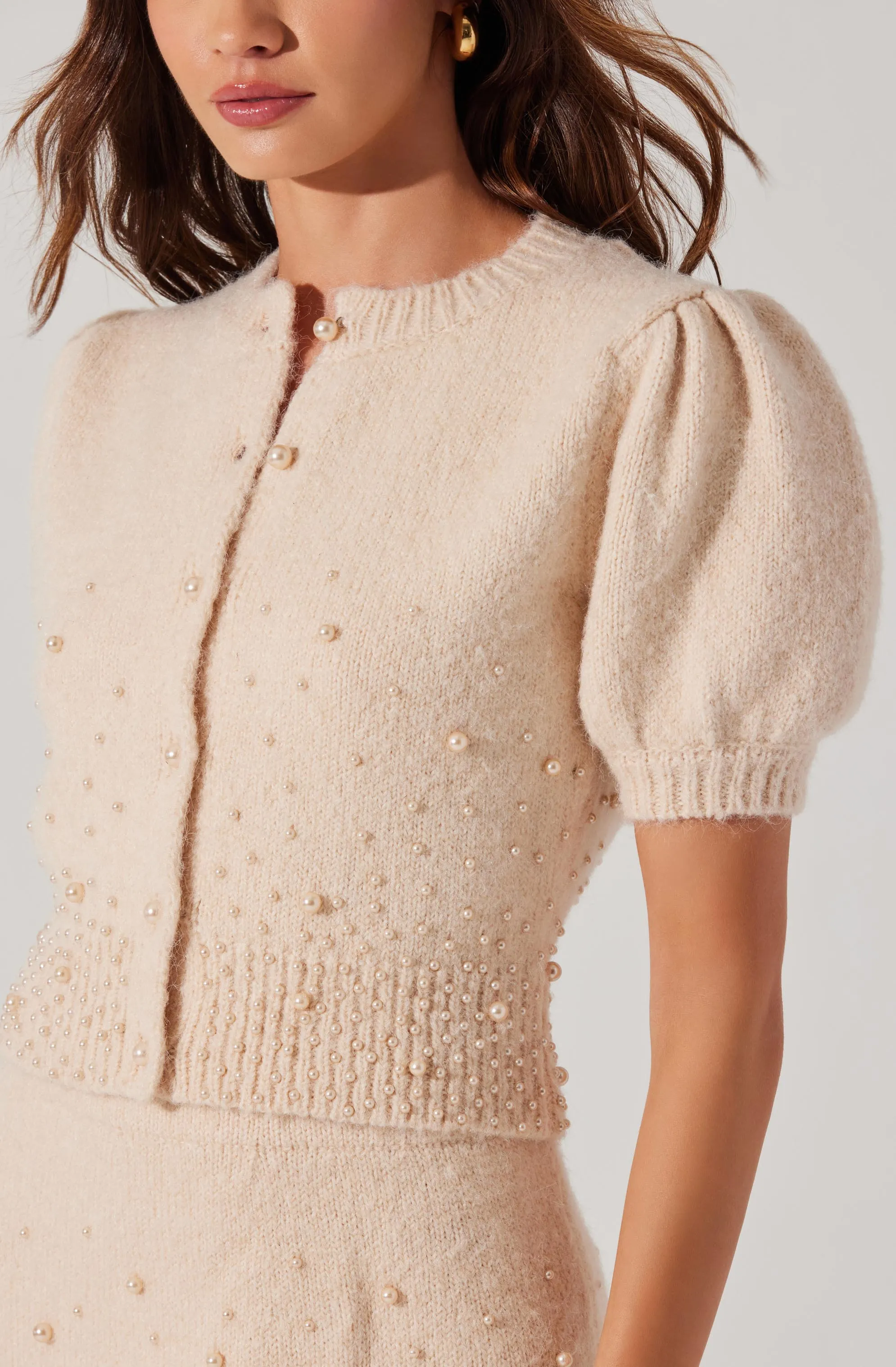 Joly Pearl Embellished Cardigan sold by Astr product image thumbnail 3