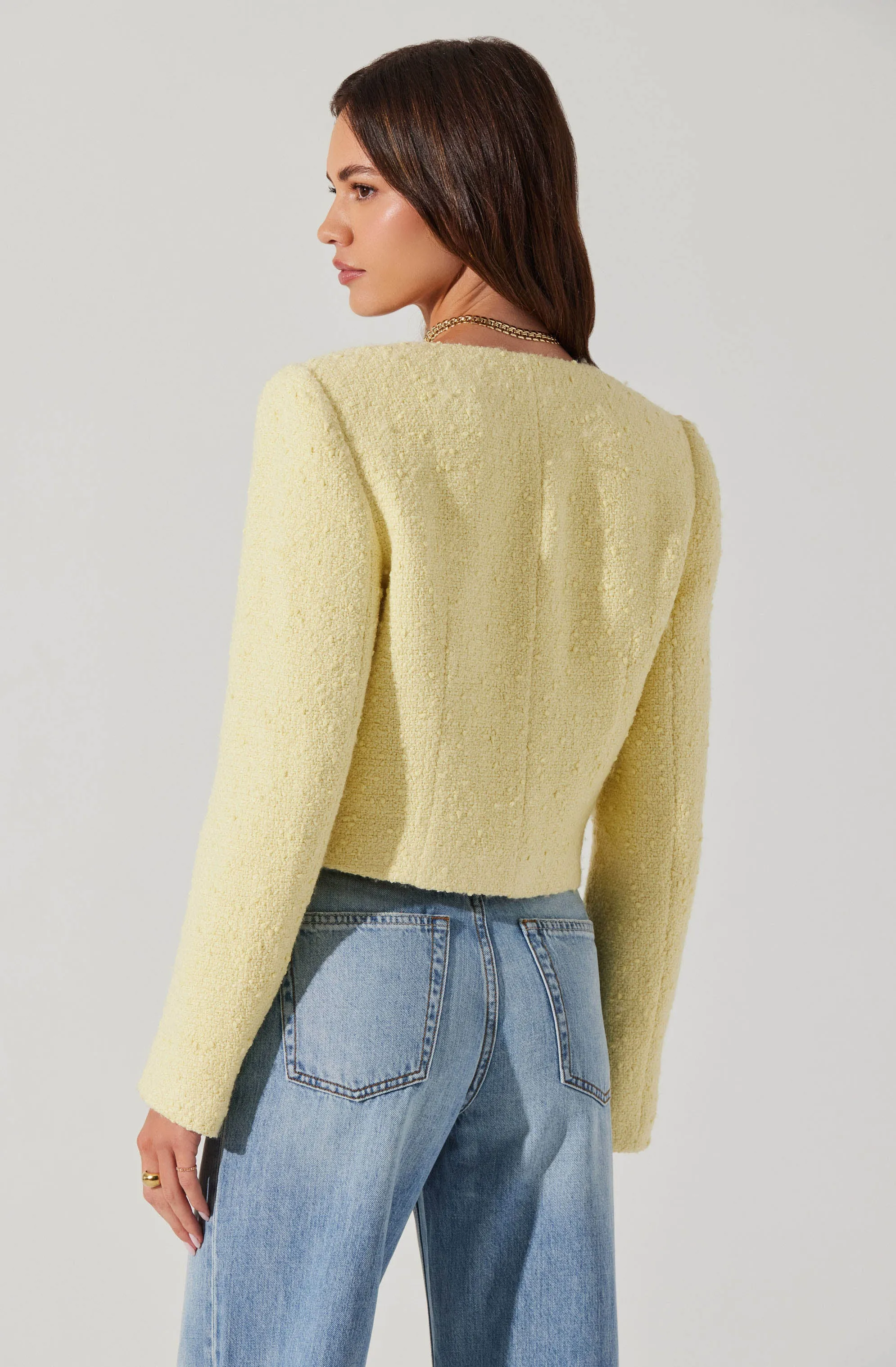 Marleigh V-Neck Tweed Jacket sold by Astr product image thumbnail 4