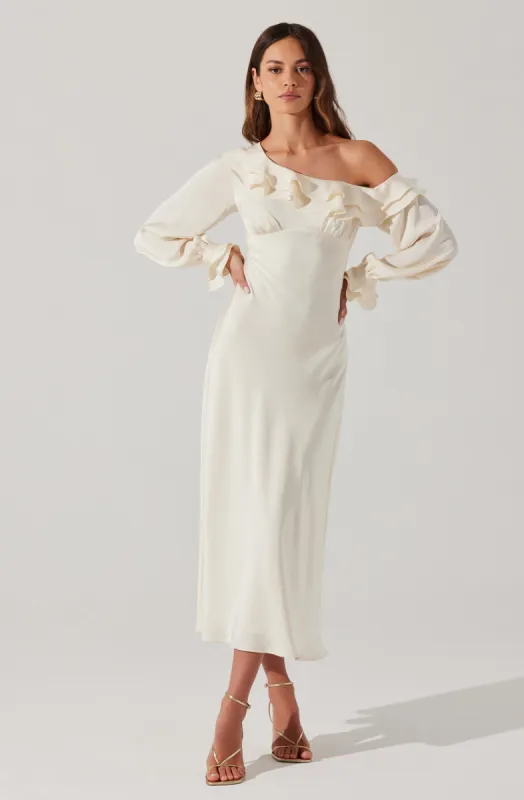 Coraline Satin Midi Dress sold by Astr
