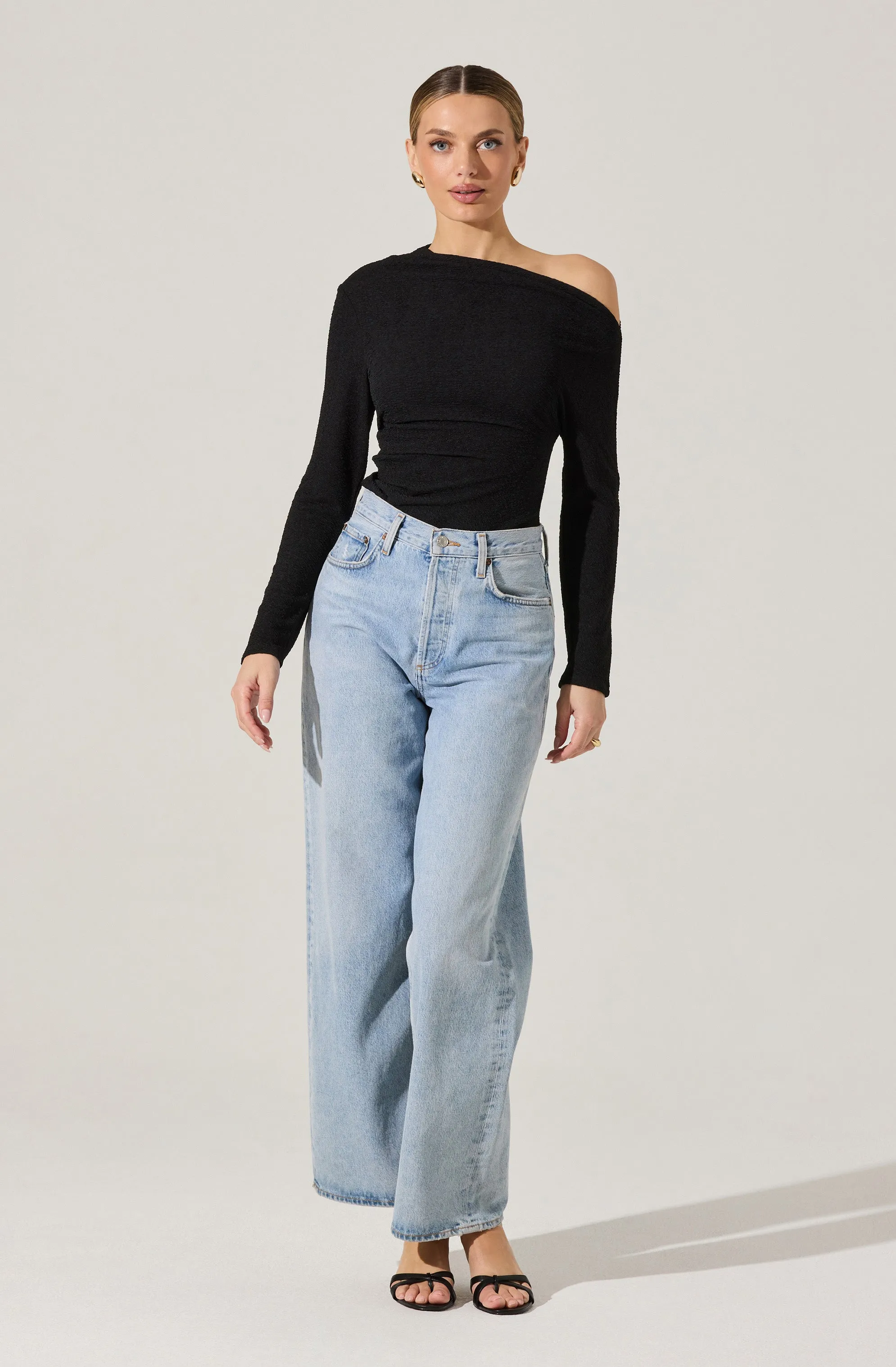Textured Off Shoulder Top sold by Astr product image thumbnail 2