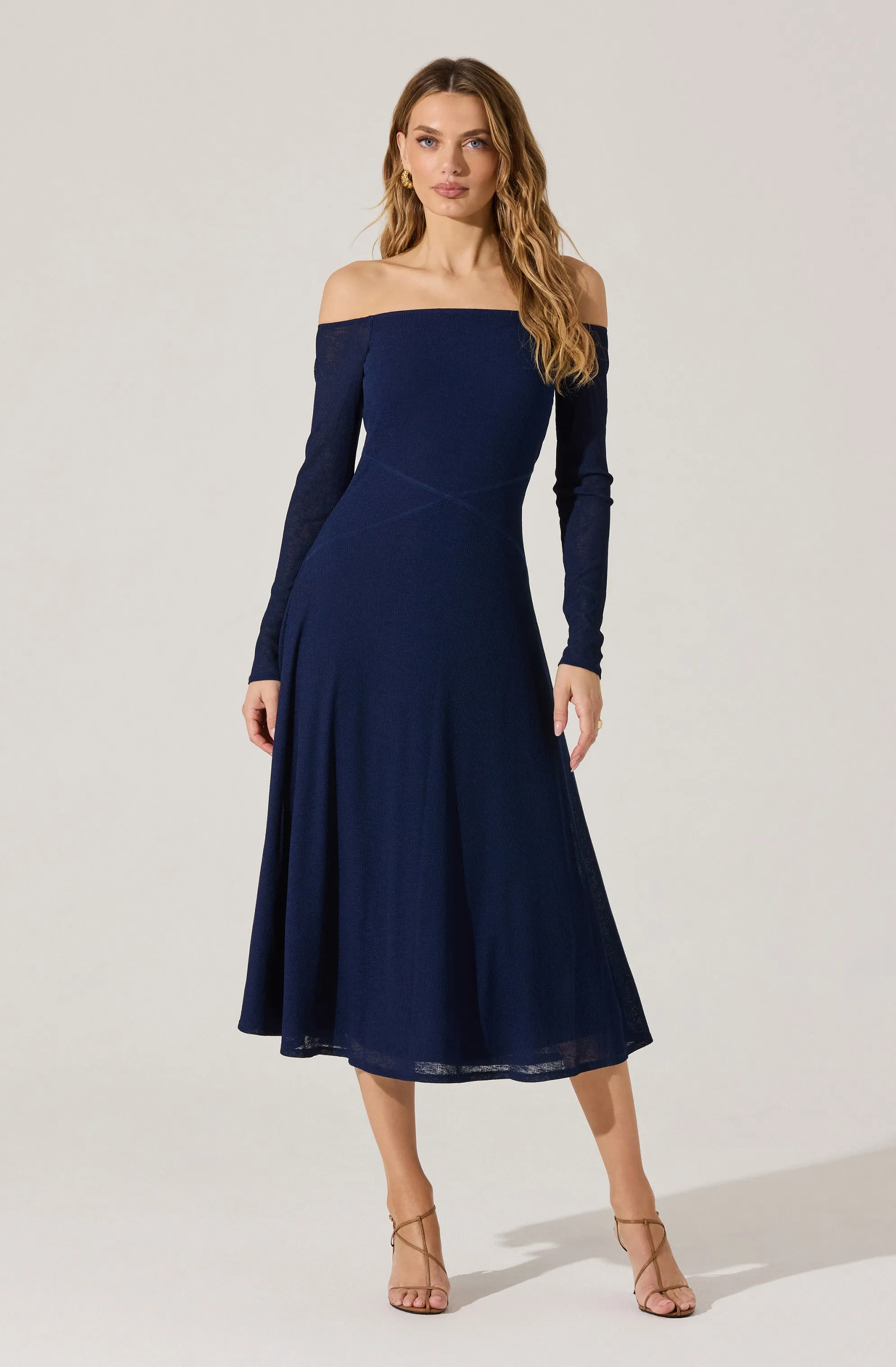 Off Shoulder Midi Dress sold by Astr product image thumbnail 3