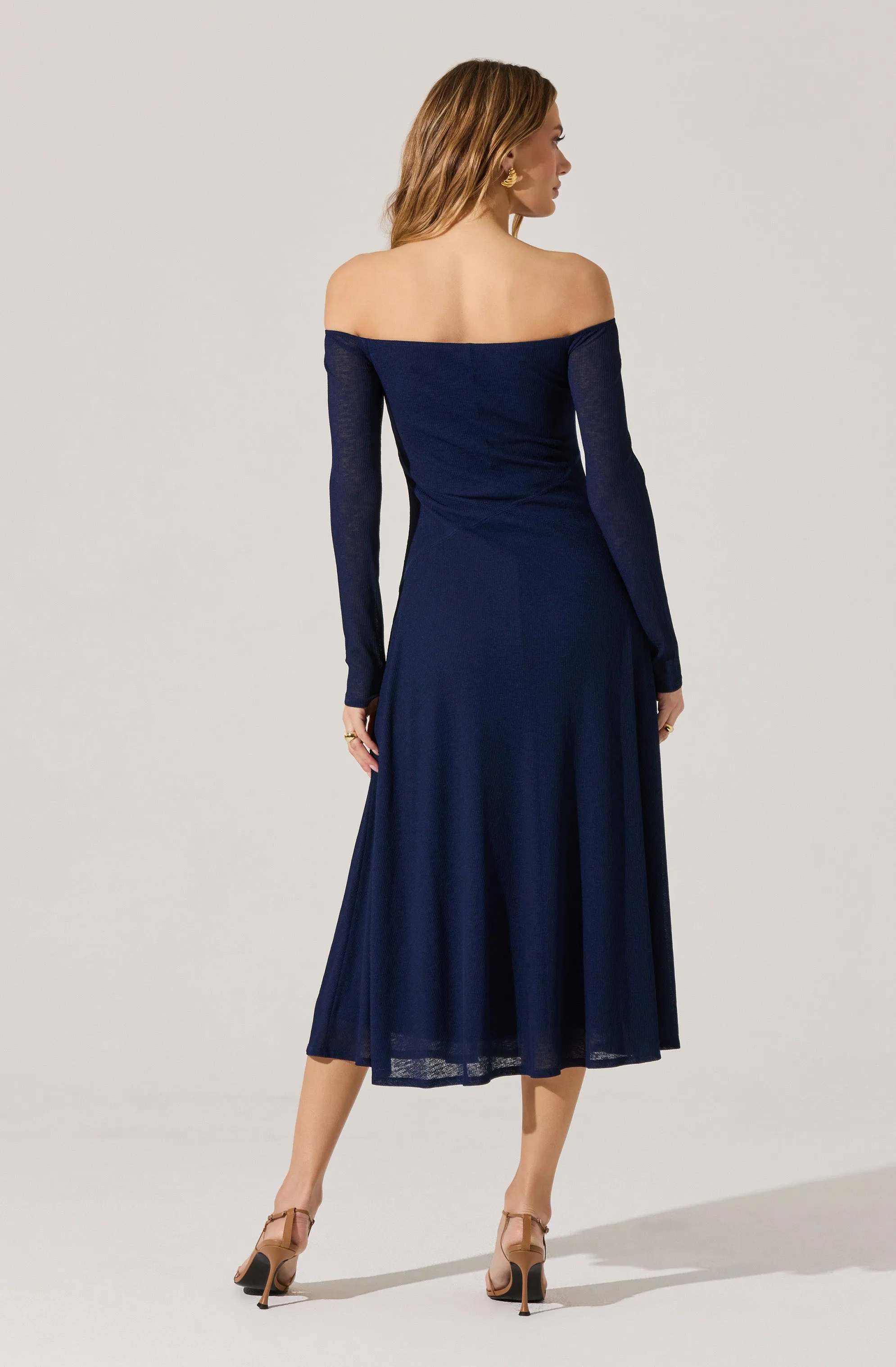 Off Shoulder Midi Dress sold by Astr product image thumbnail 4