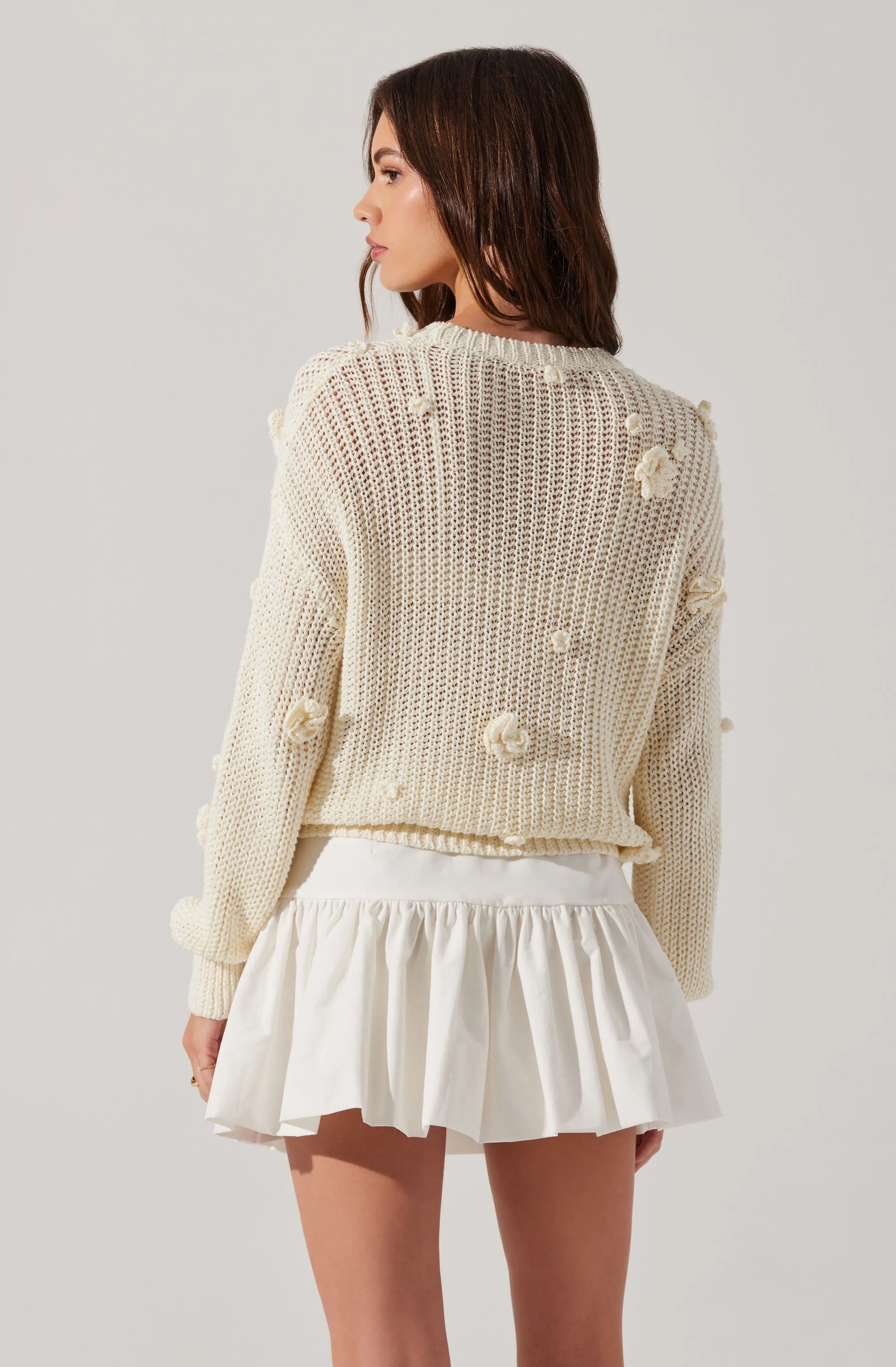 Hayley 3D Floral Crochet Sweater sold by Astr product image thumbnail 2