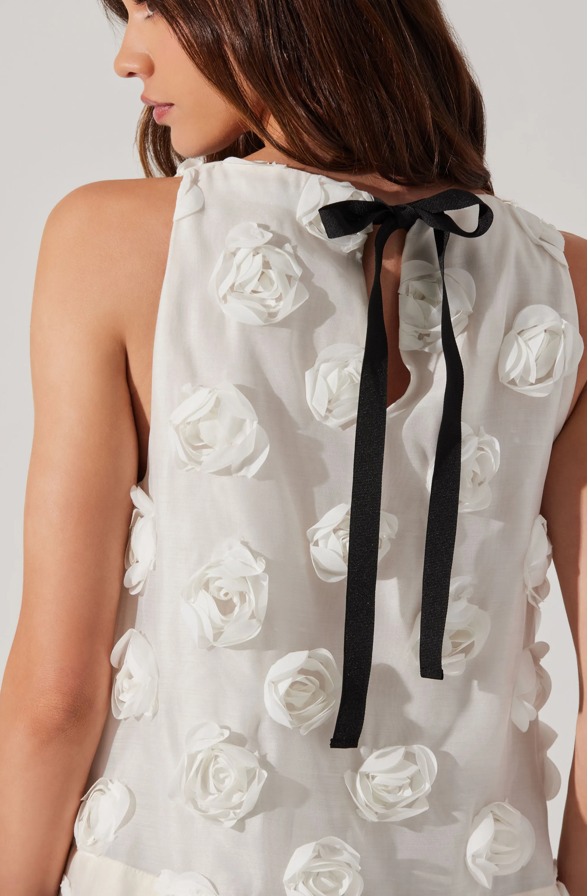 Floria 3D Floral Appliqué Top sold by Astr