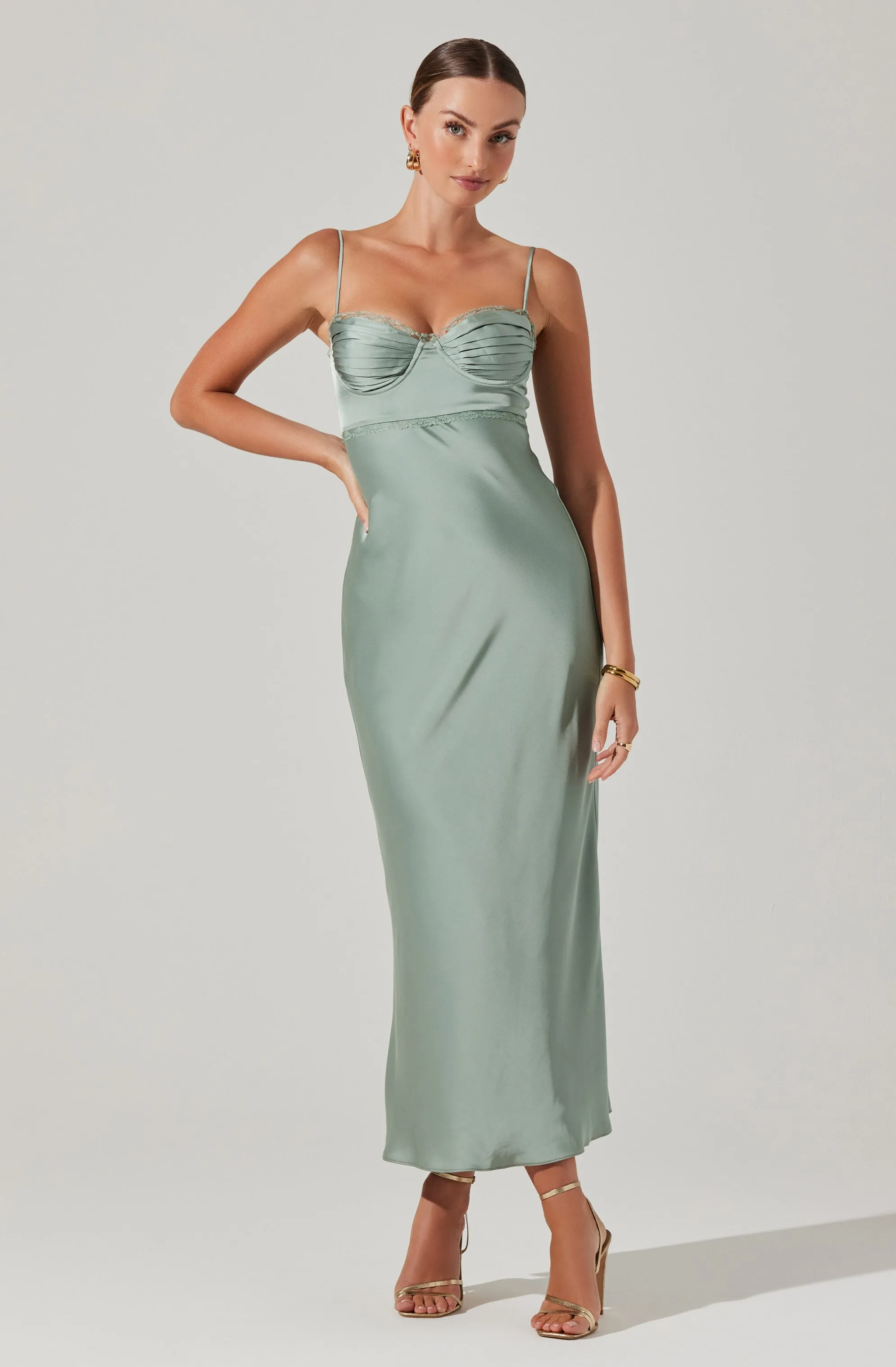Florianne Satin Maxi Dress sold by Astr