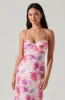 Florianne Floral Satin Maxi Dress sold by Astr
