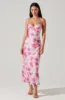 Florianne Floral Satin Maxi Dress sold by Astr
