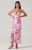 Florianne Floral Satin Maxi Dress sold by Astr