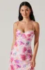 Florianne Floral Satin Maxi Dress sold by Astr