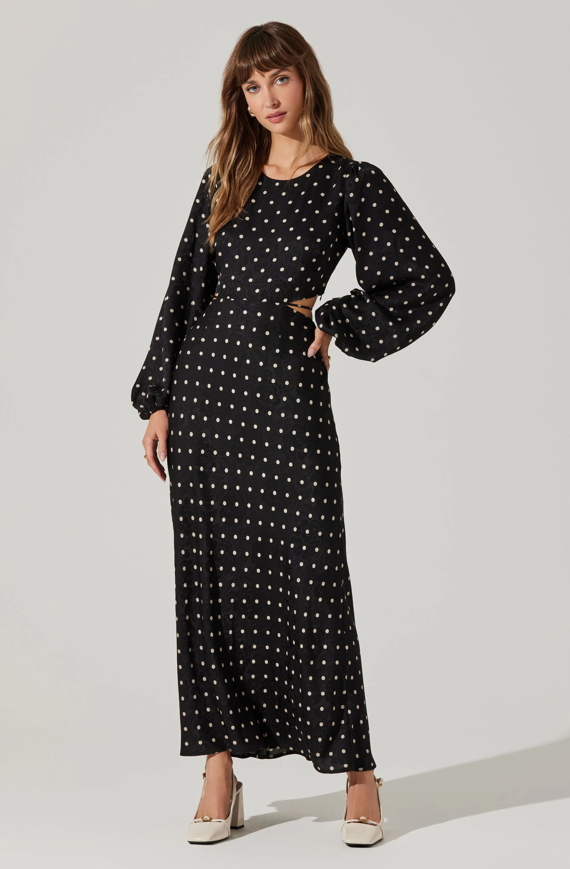Quinn Floral Cutout Maxi Dress sold by Astr