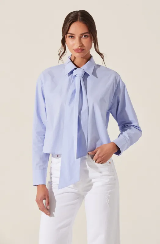 Wendi Bow Tie Top sold by Astr