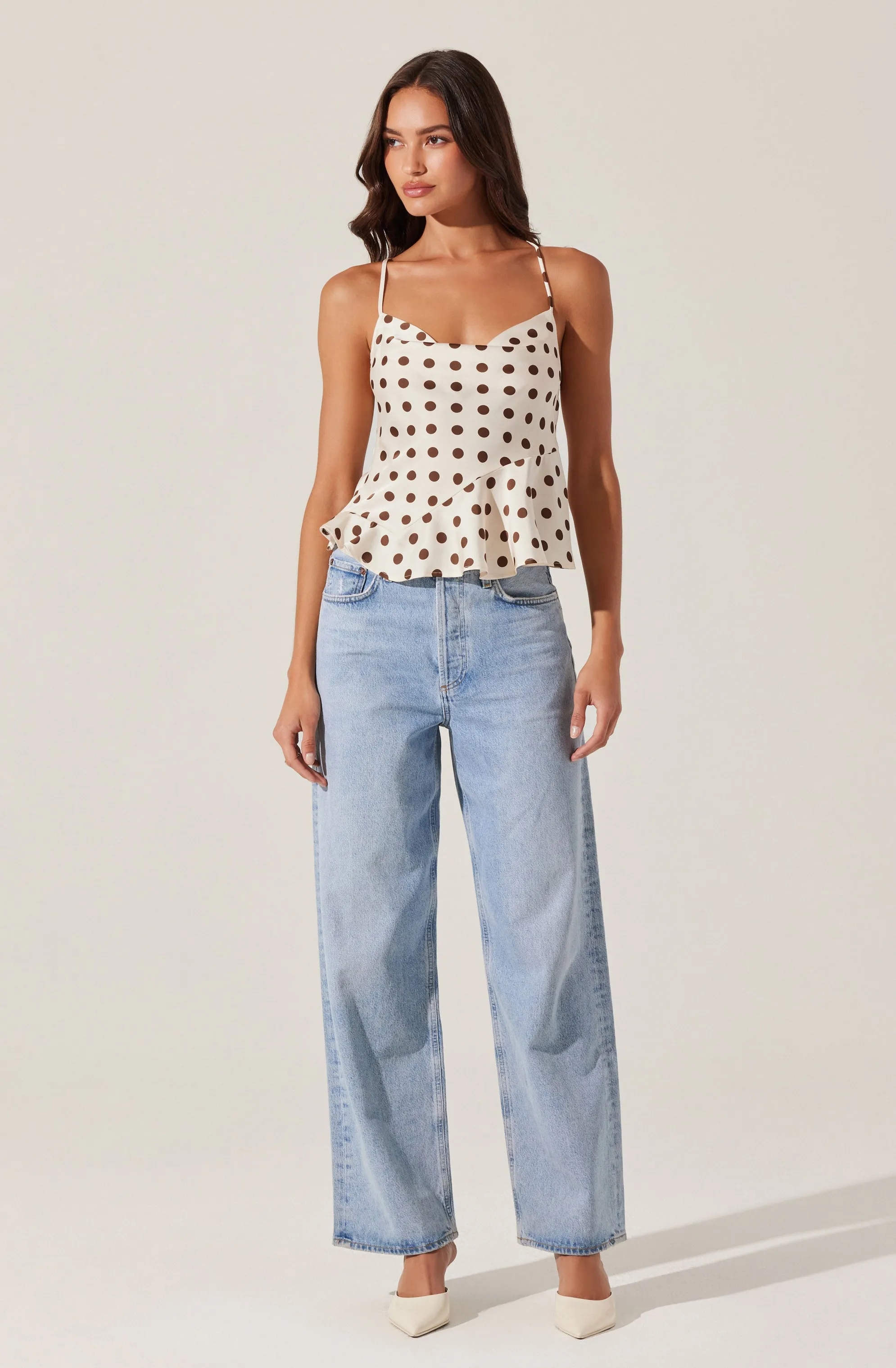 Everli Cowl Neck Peplum Top sold by Astr product image thumbnail 2