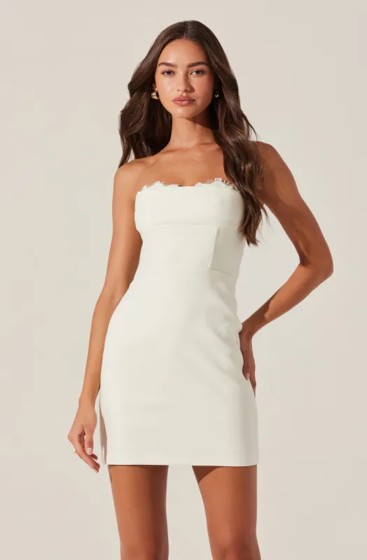 Melani Lace Peekaboo Dress sold by Astr