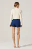 Belted Denim Mini Skort sold by Astr