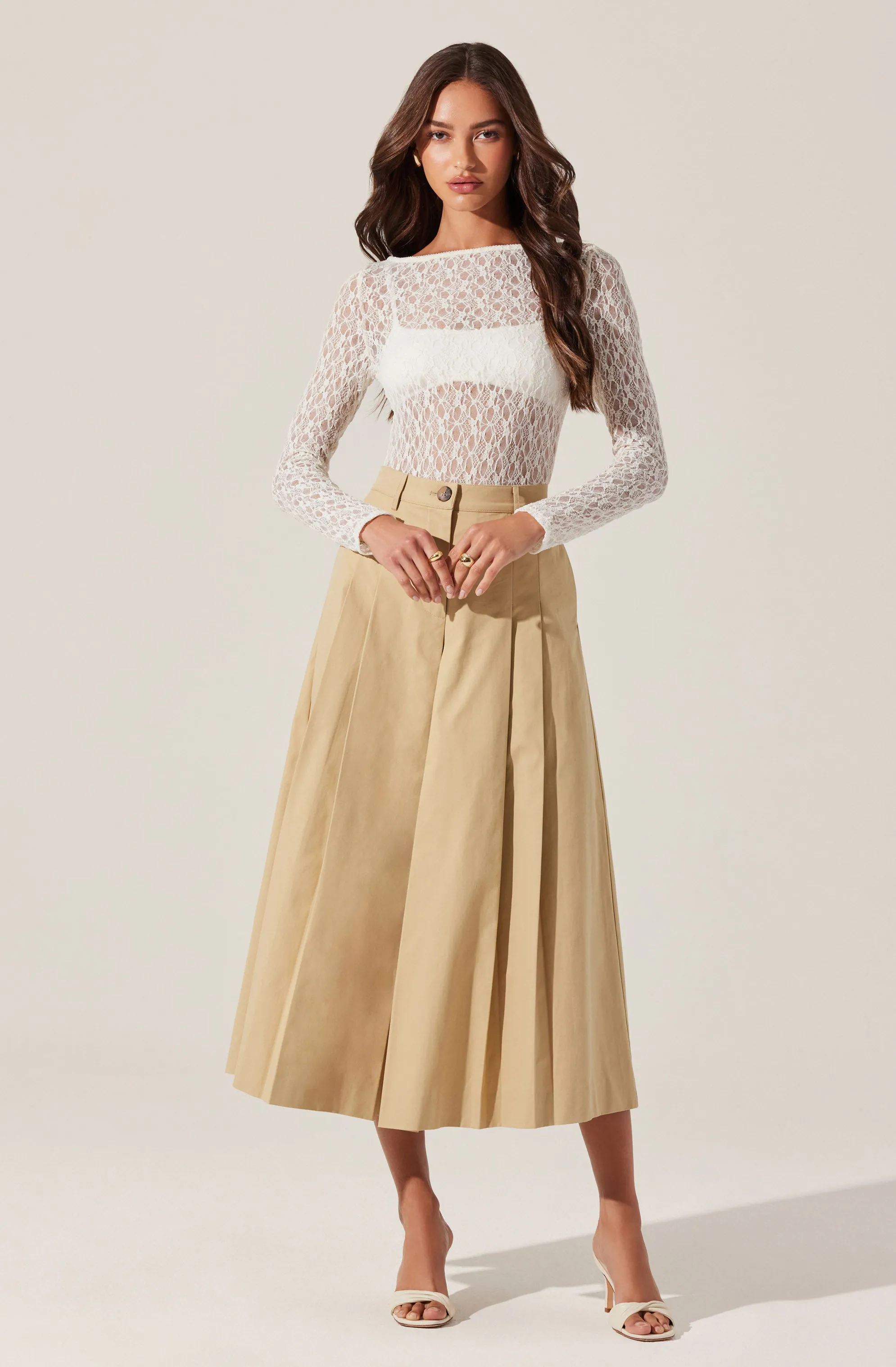 Rowen Pleated Culotte Pants sold by Astr product image thumbnail 2