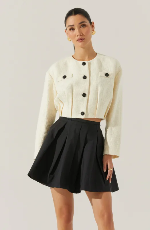 Edana Cropped Tailored Jacket made by Astr