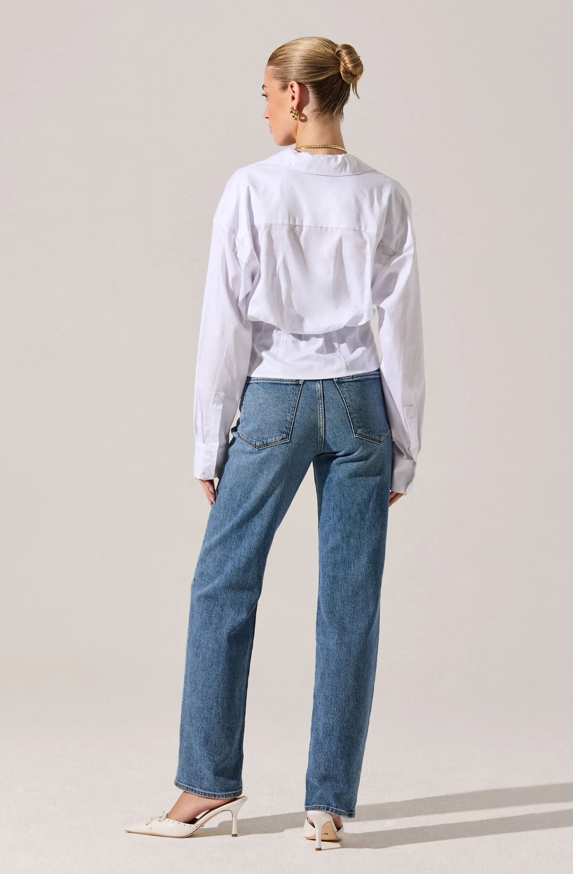 Layered Peekaboo Corset Shirt sold by Astr product image thumbnail 5