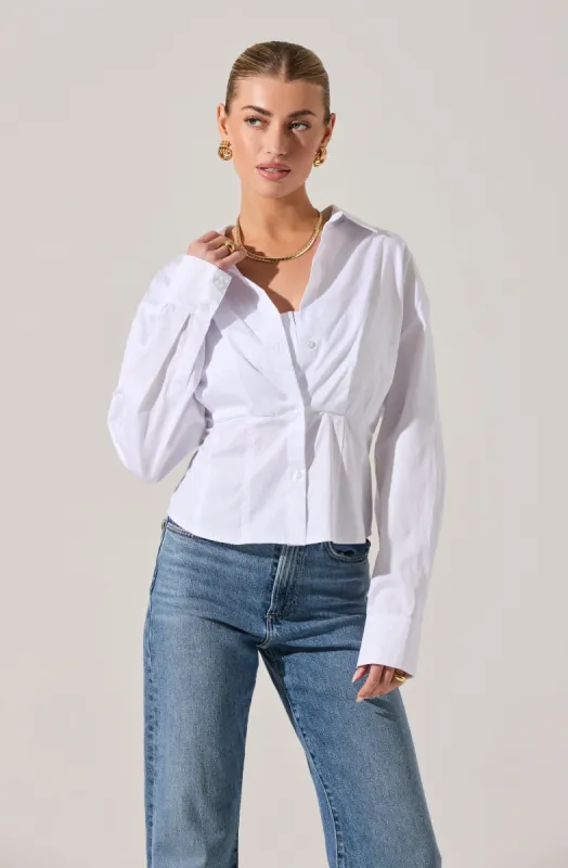 Layered Peekaboo Corset Shirt sold by Astr