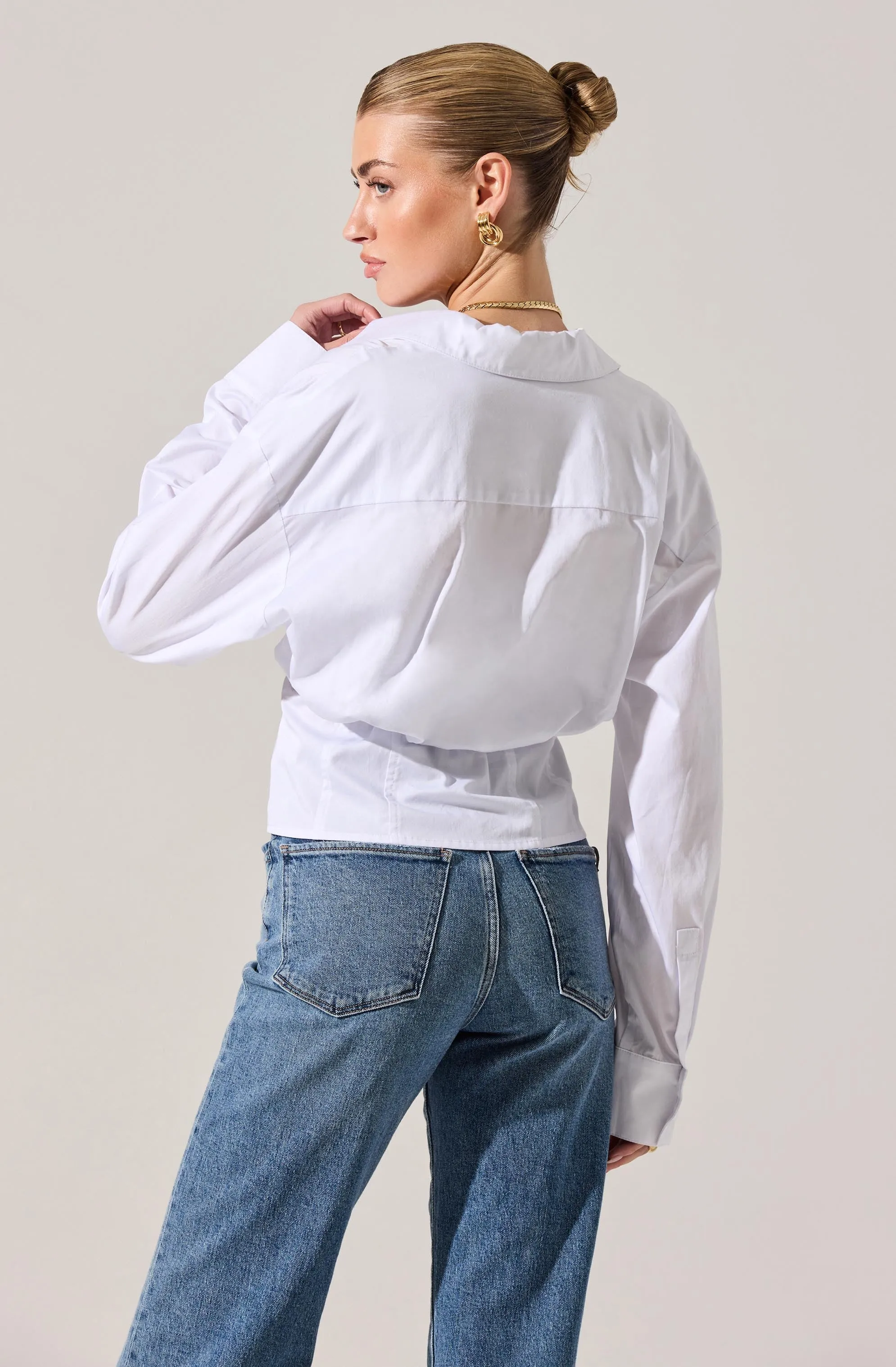 Layered Peekaboo Corset Shirt sold by Astr product image thumbnail 4
