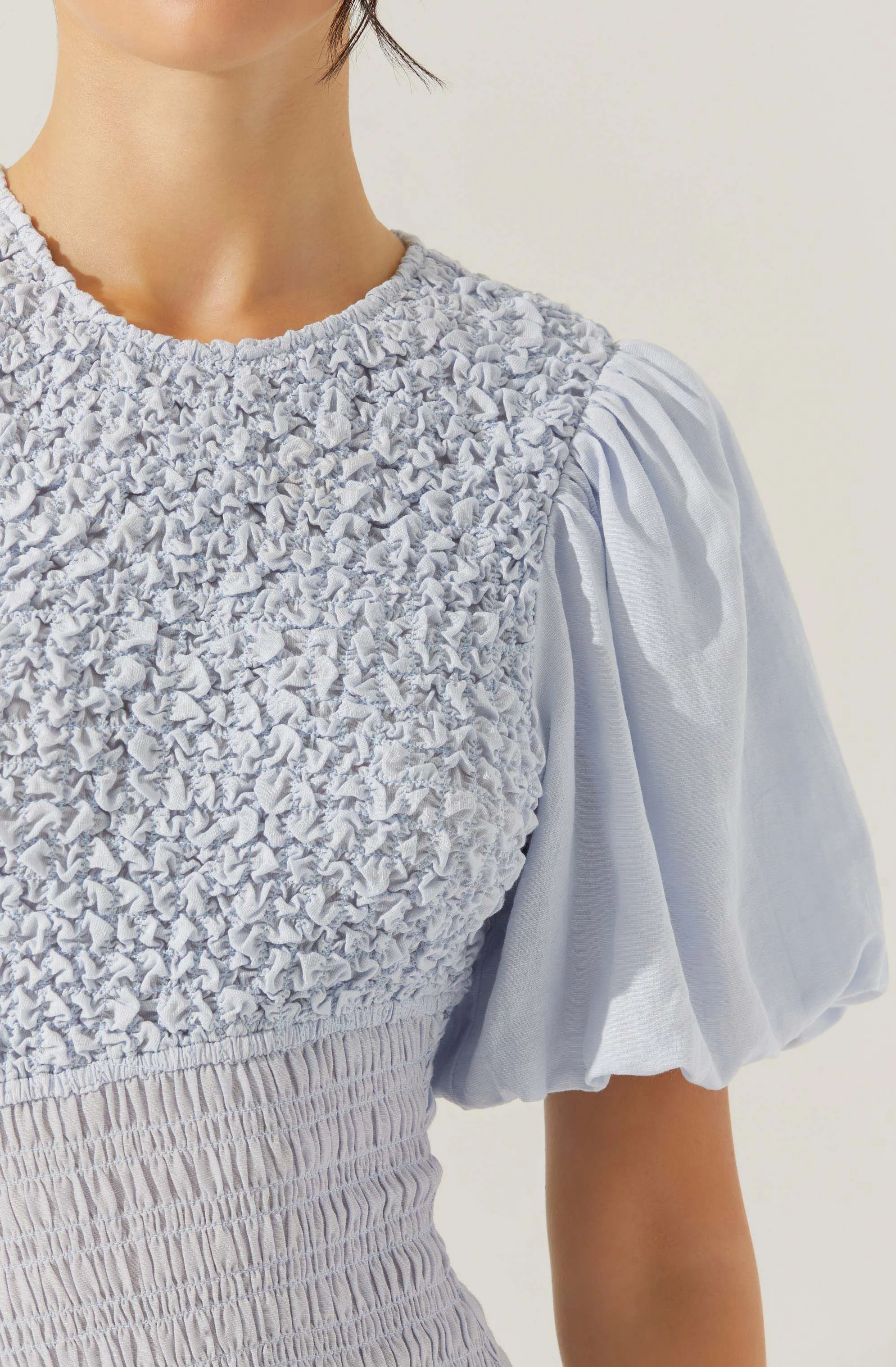 Theoni Smocked Asymmetric Dress sold by Astr product image thumbnail 3