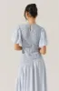 Theoni Smocked Asymmetric Dress sold by Astr