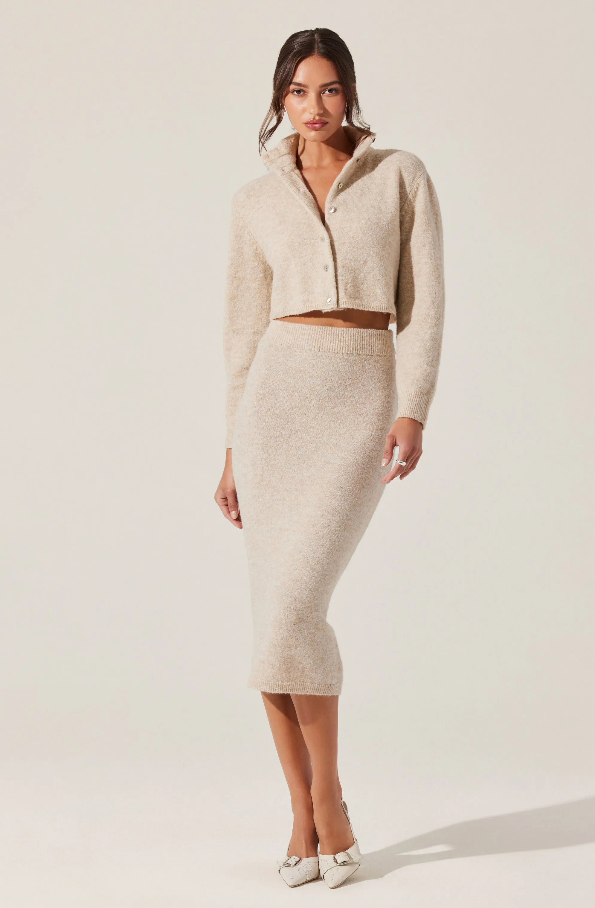 Karsyn Cropped Turtleneck Cardigan sold by Astr product image thumbnail 5