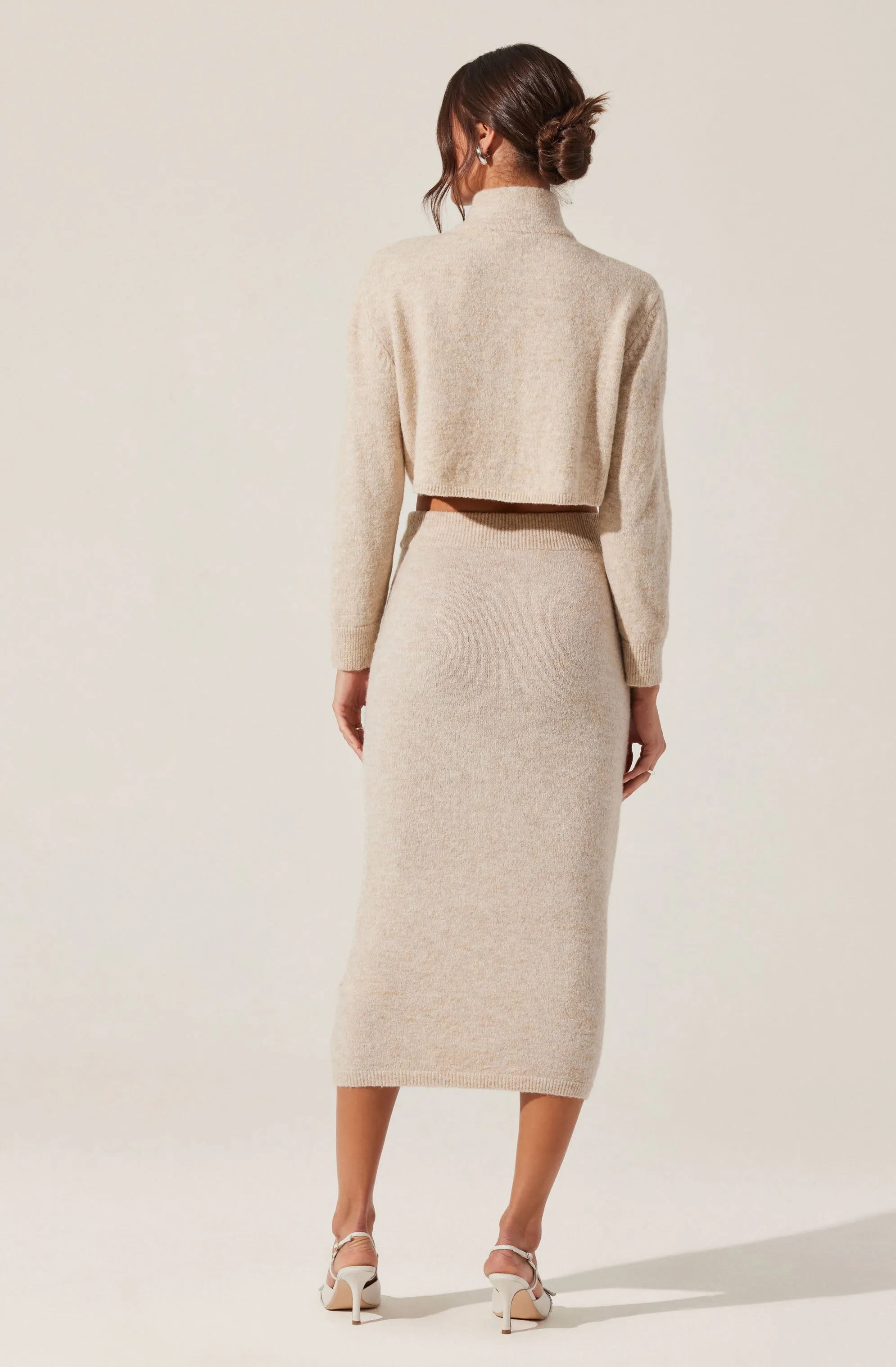 Karsyn Cropped Turtleneck Cardigan sold by Astr product image thumbnail 4