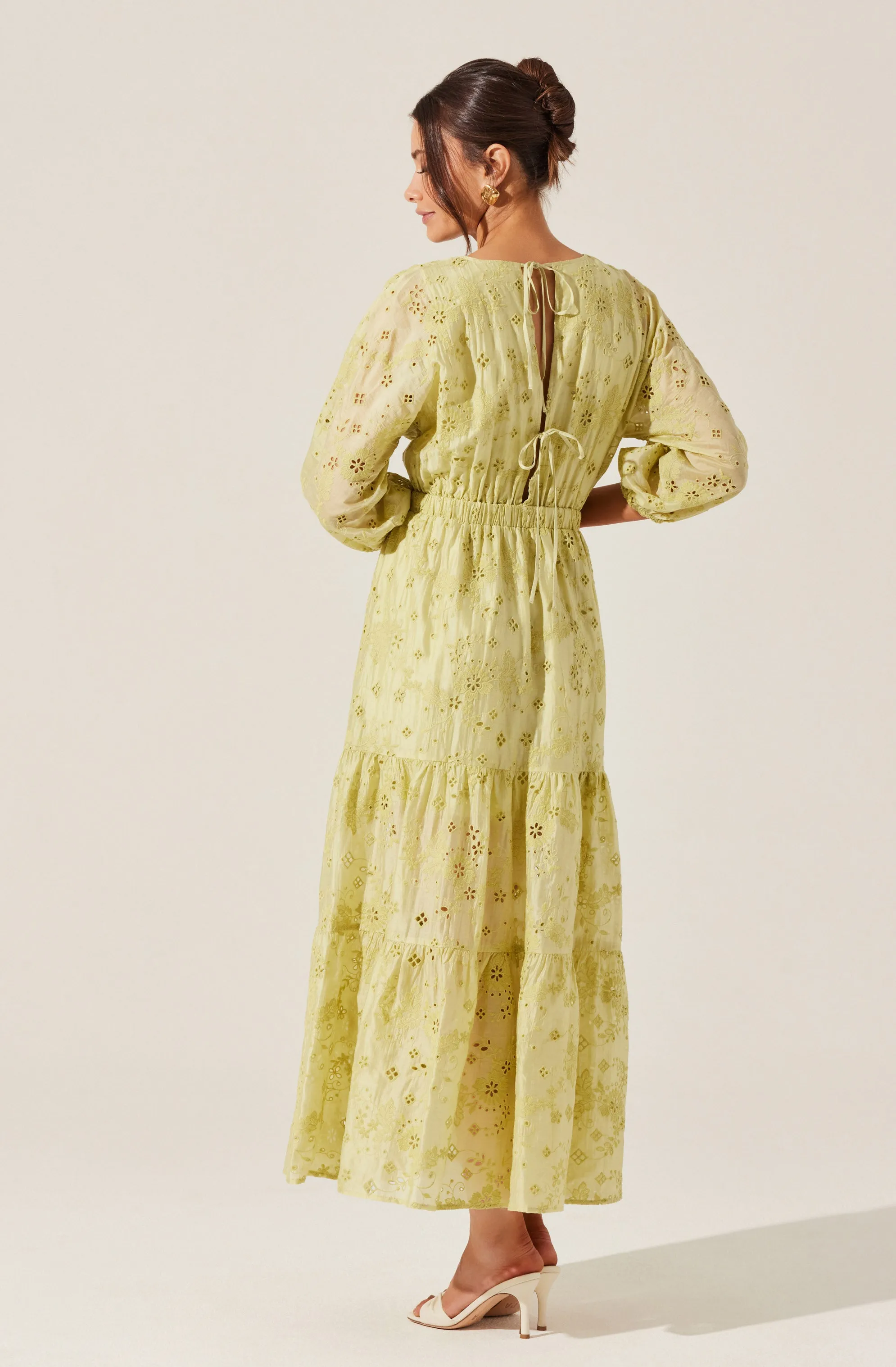 Jesalyn Floral Eyelet Maxi Dress sold by Astr product image thumbnail 5