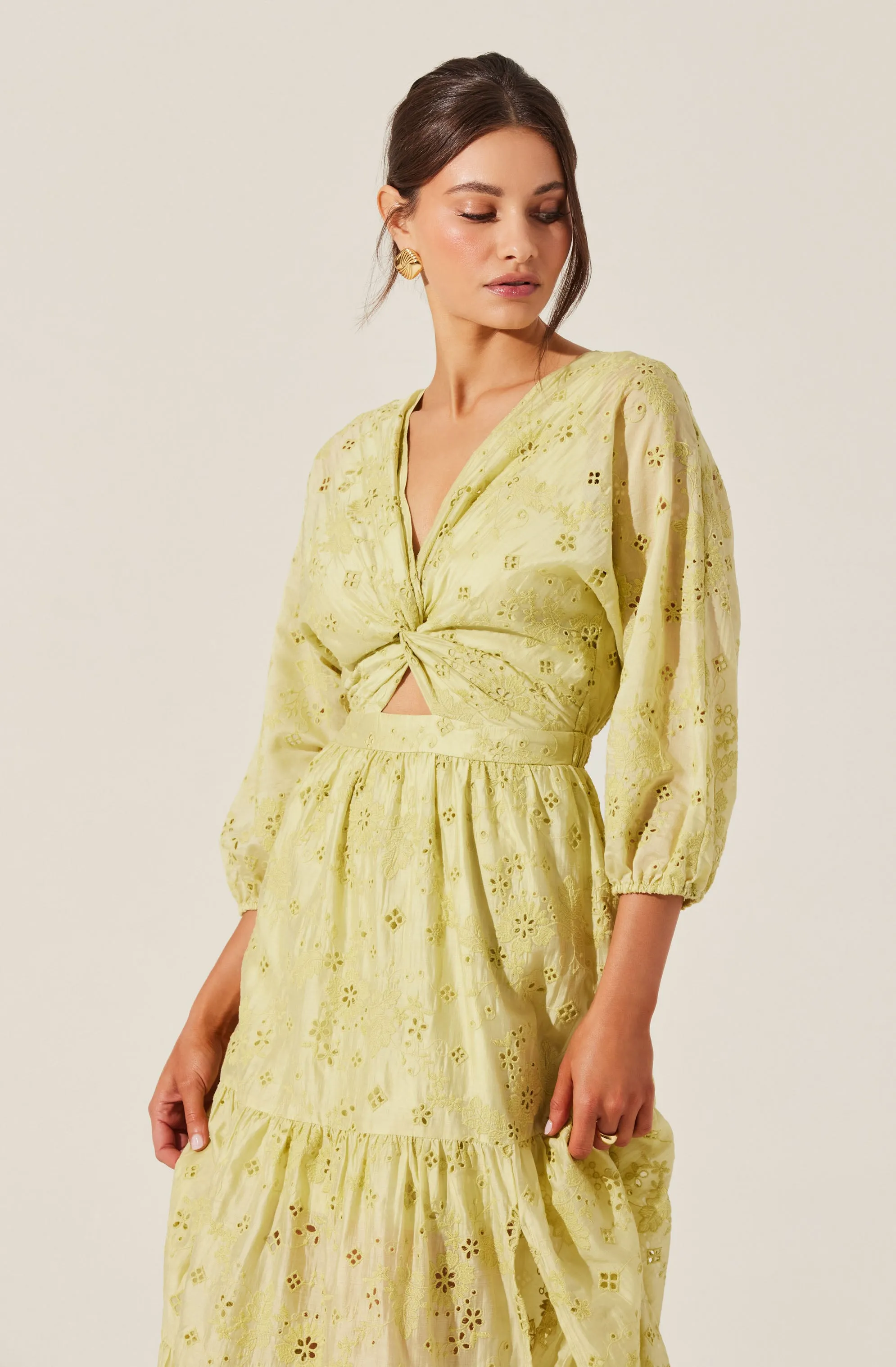 Jesalyn Floral Eyelet Maxi Dress sold by Astr product image thumbnail 2