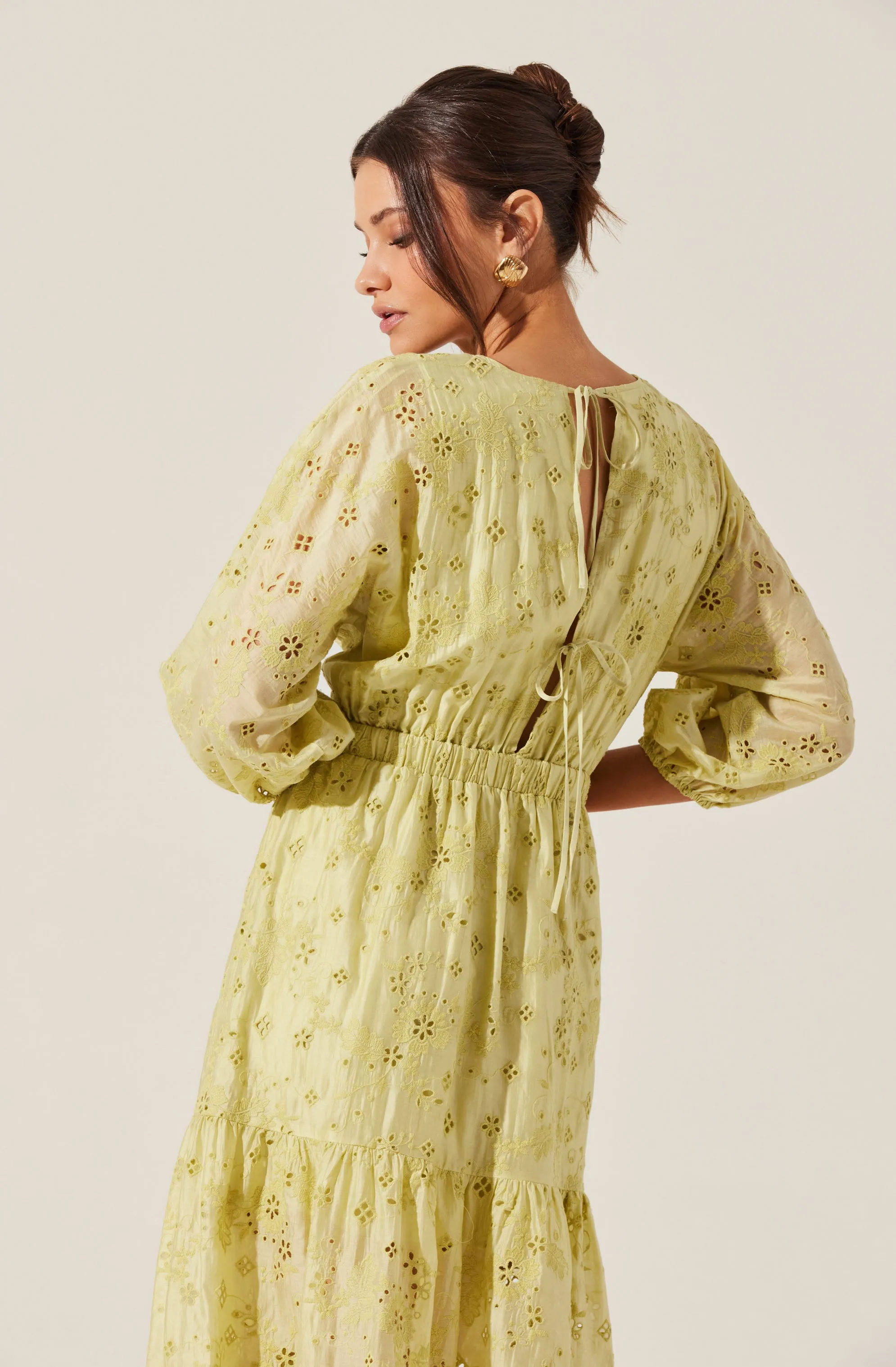 Jesalyn Floral Eyelet Maxi Dress sold by Astr product image thumbnail 3