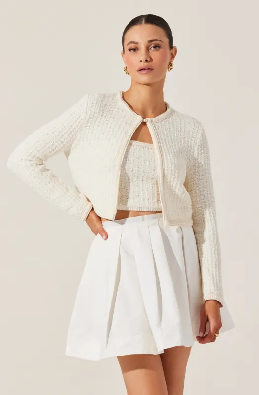 Blaise Pearl Button Cardigan sold by Astr