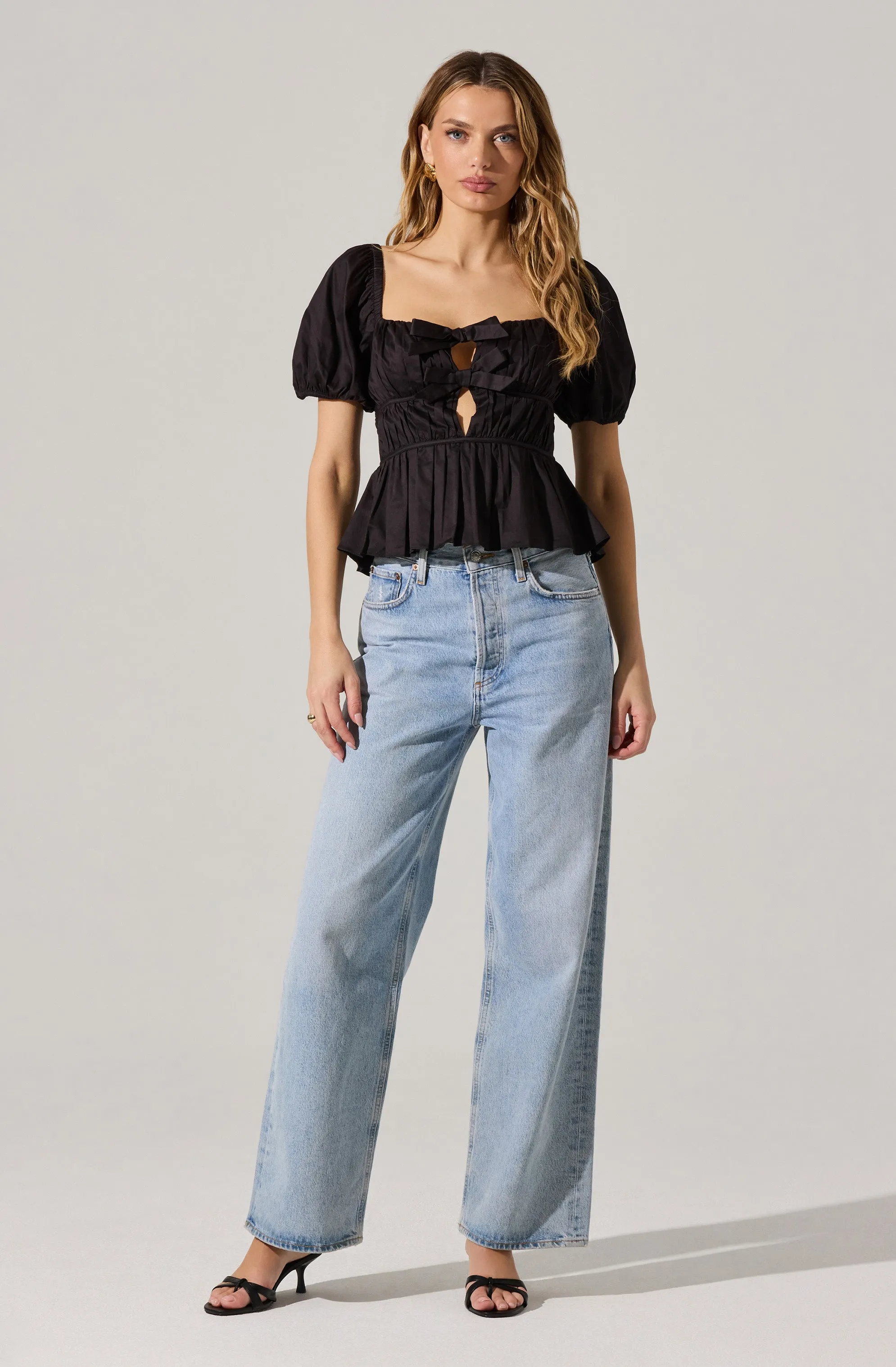 Bow Front Peplum Top sold by Astr product image thumbnail 5