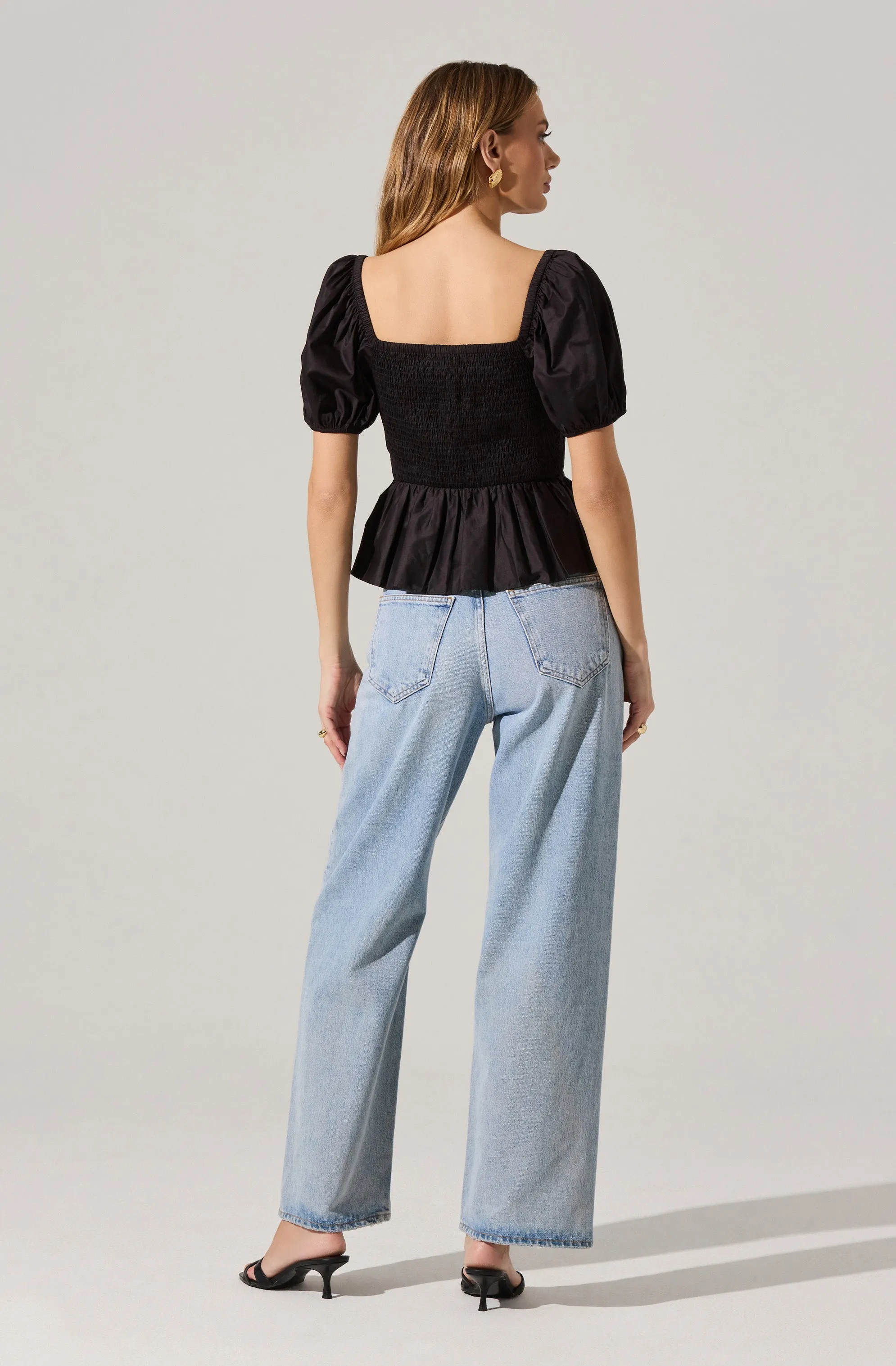 Bow Front Peplum Top sold by Astr product image thumbnail 4