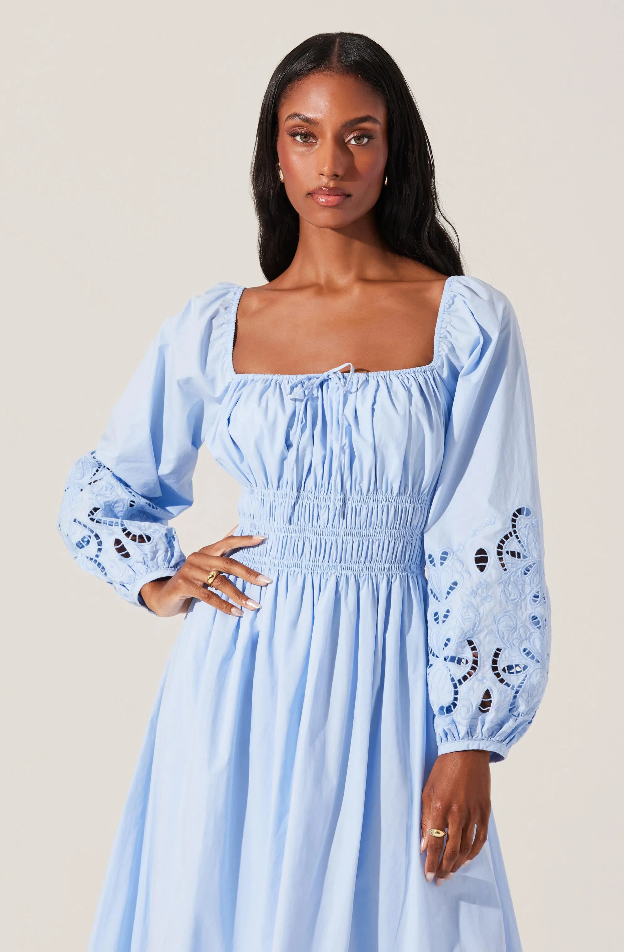 Wisnia Eyelet Embroidered Dress sold by Astr product image thumbnail 4