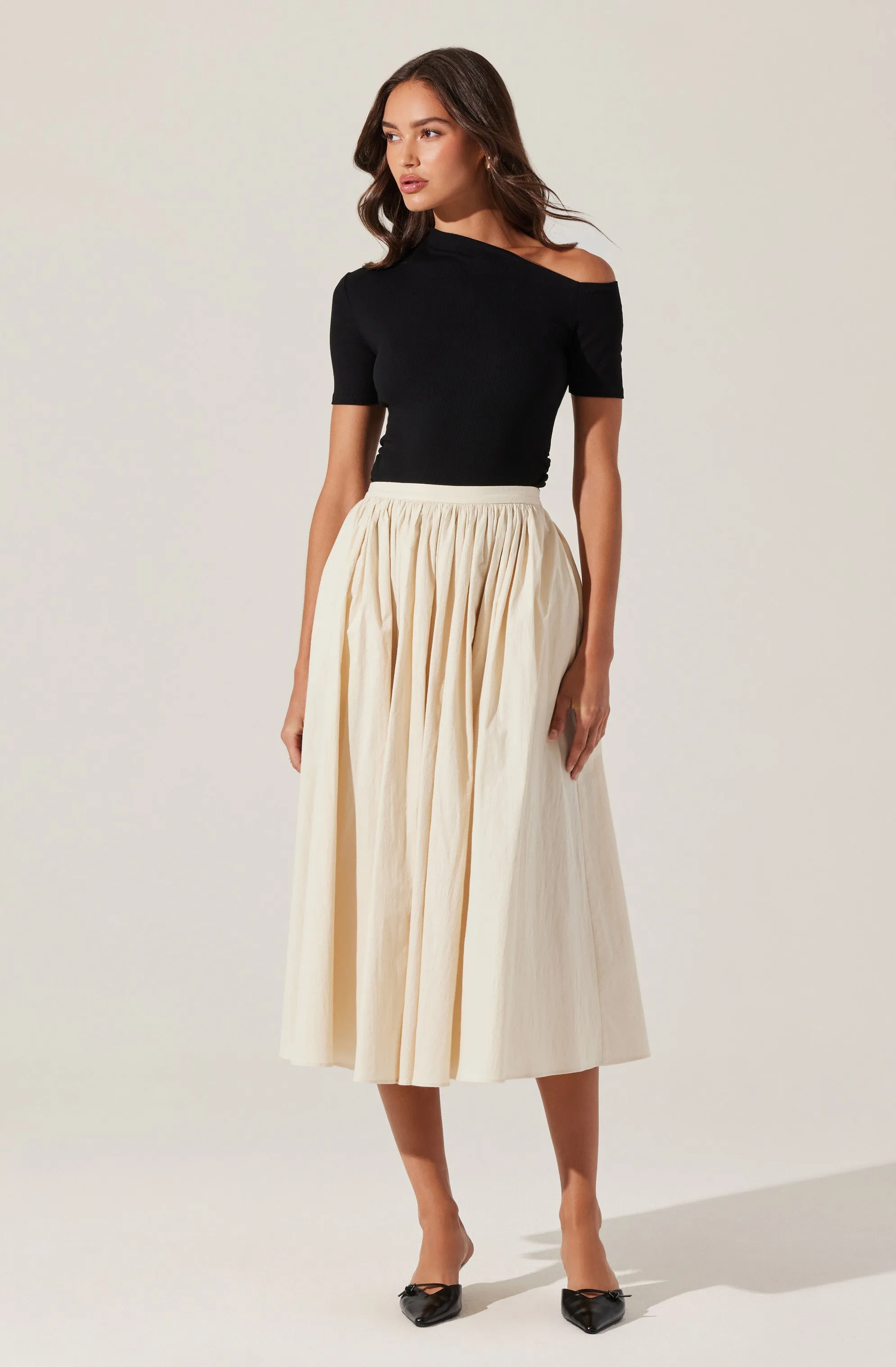 Ash Ribbed Off Shoulder Top sold by Astr product image thumbnail 2