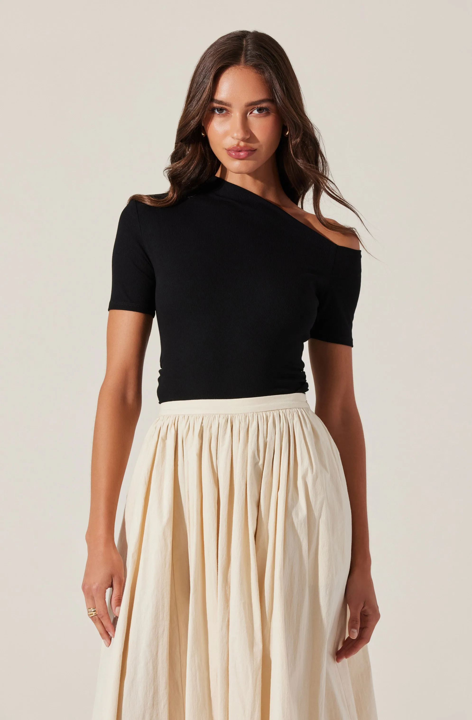 Ash Ribbed Off Shoulder Top sold by Astr product image thumbnail 5