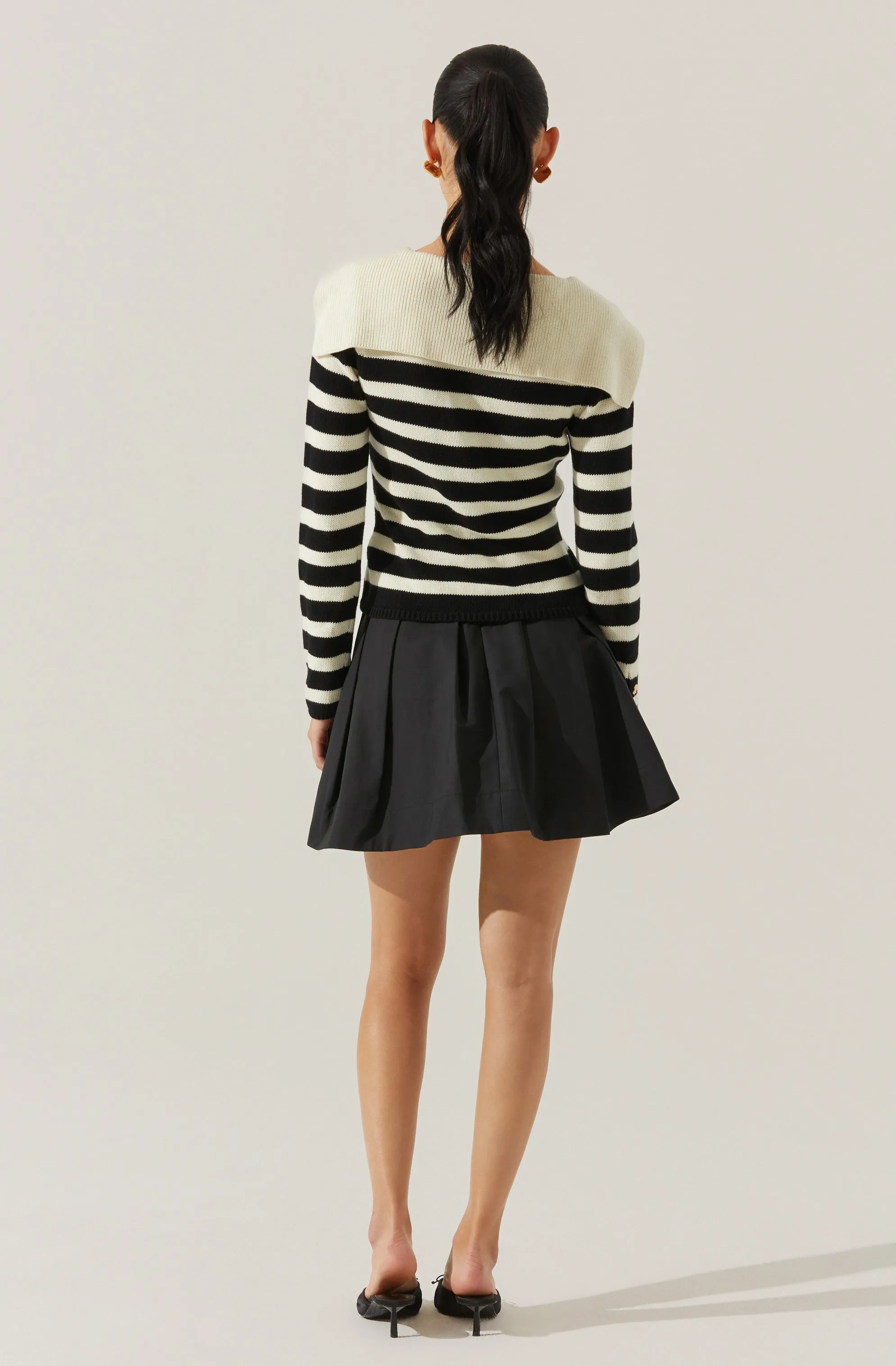 Analissa Stripe Sailor Collar Cardigan sold by Astr product image thumbnail 4