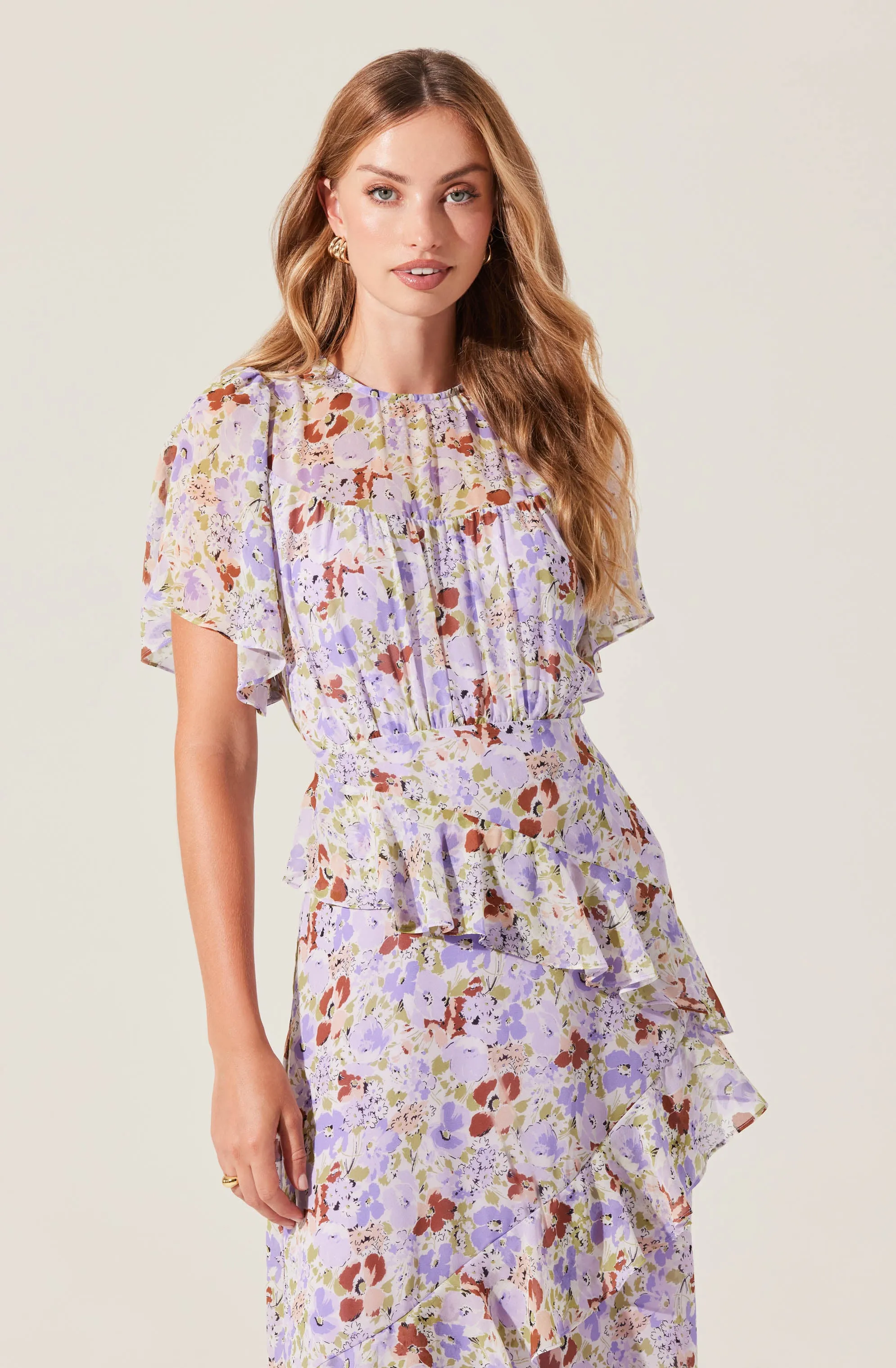 Floramae Floral Ruffle Dress sold by Astr product image thumbnail 4
