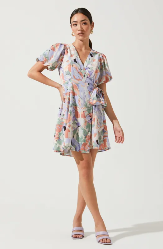 Roxie Floral Wrap Dress sold by Astr