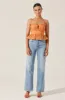 Sylvan Shirred Peplum Top sold by Astr
