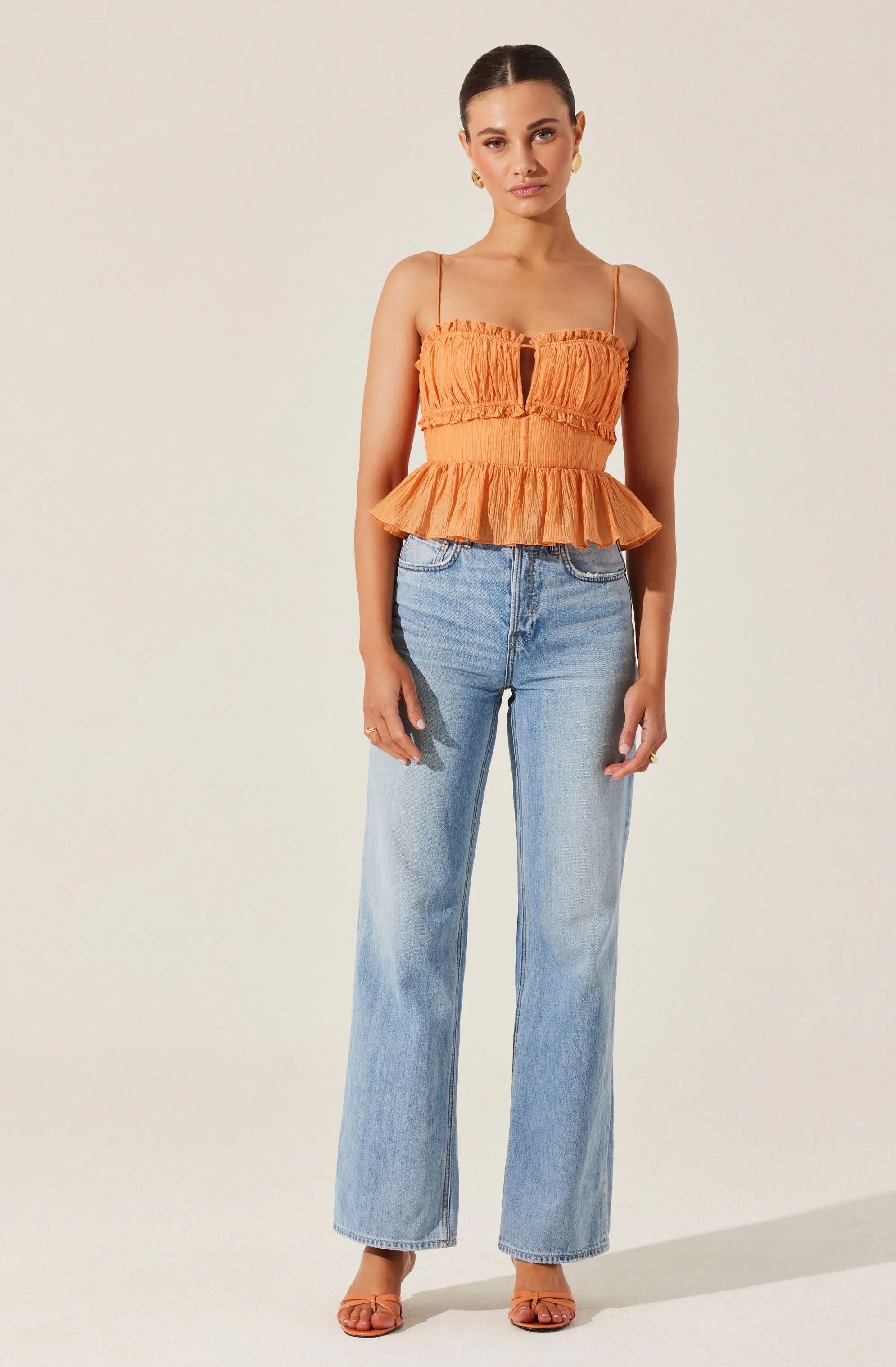 Sylvan Shirred Peplum Top sold by Astr product image thumbnail 2