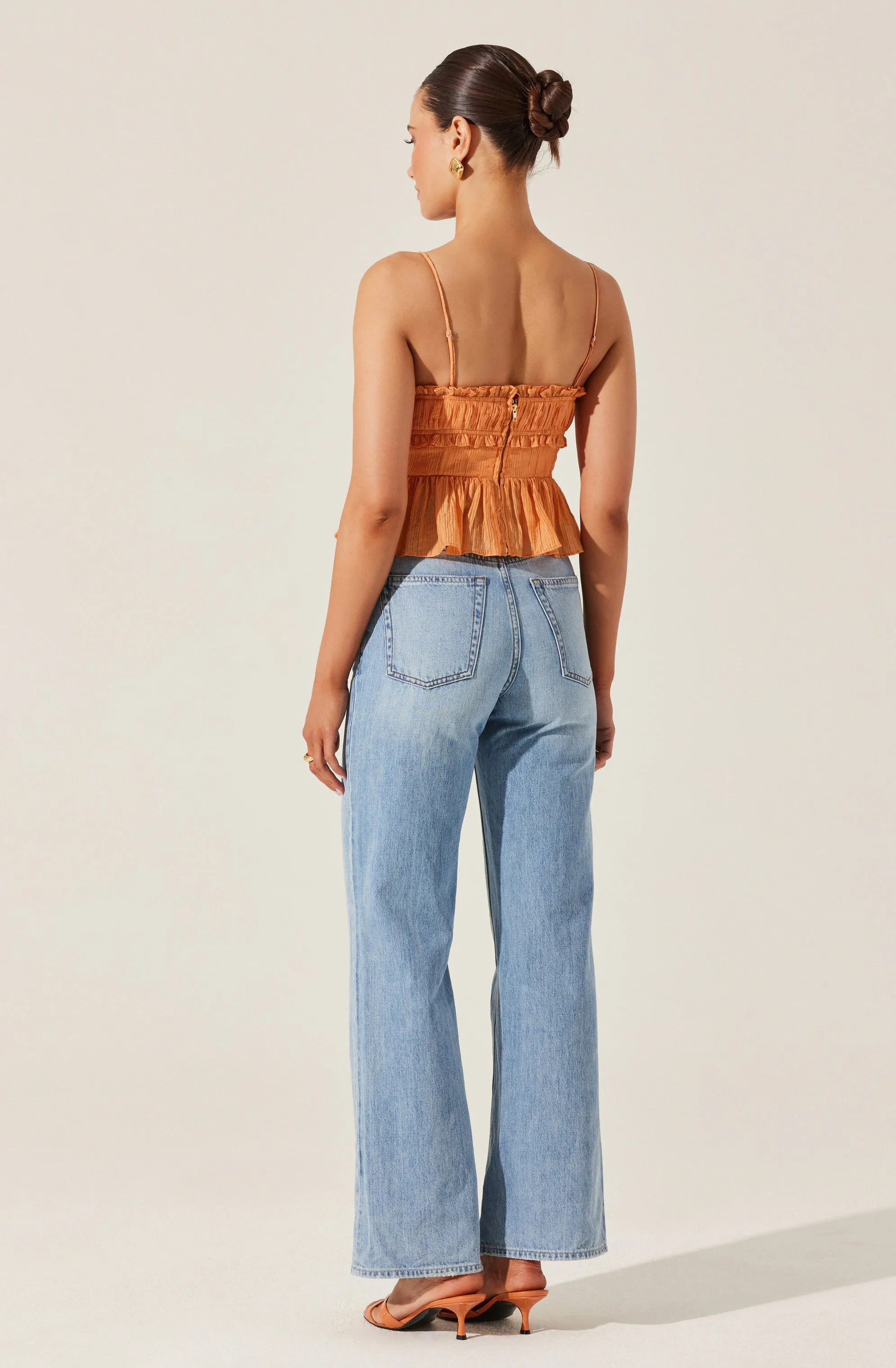 Sylvan Shirred Peplum Top sold by Astr product image thumbnail 4