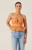Sylvan Shirred Peplum Top sold by Astr